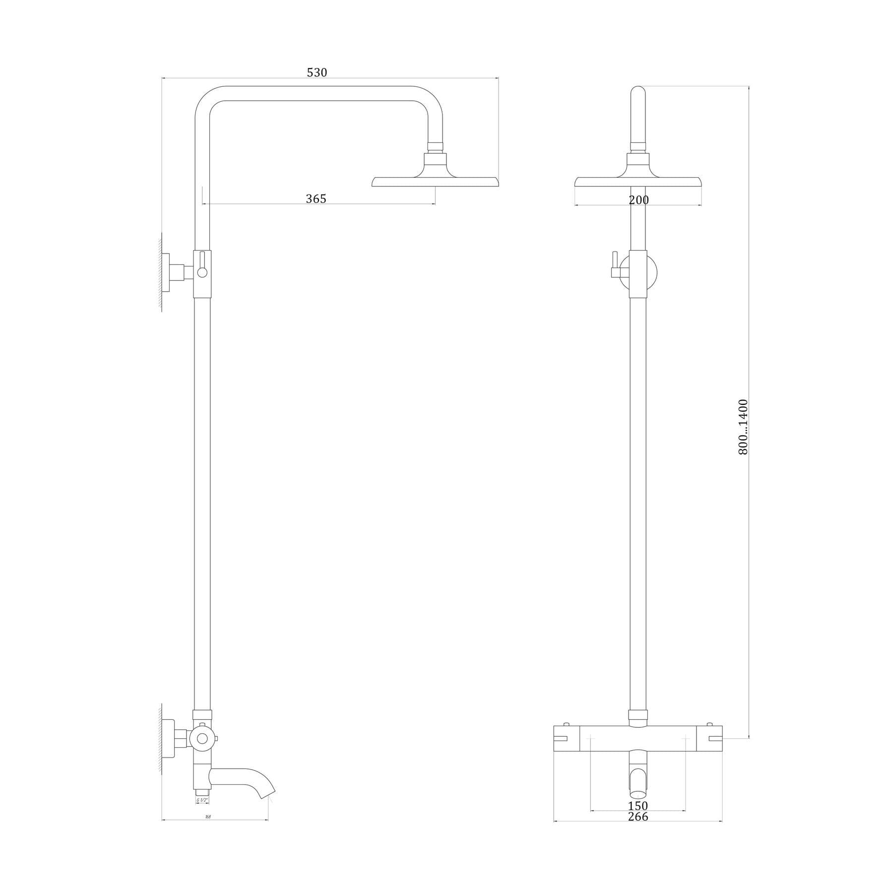 Душова система Globus Lux Termostatic R GDS-0041T 9