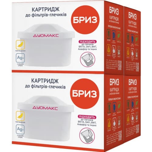 MAXTRA Бриз Дуомакс 4шт Картриджі для фільтра глечика 2