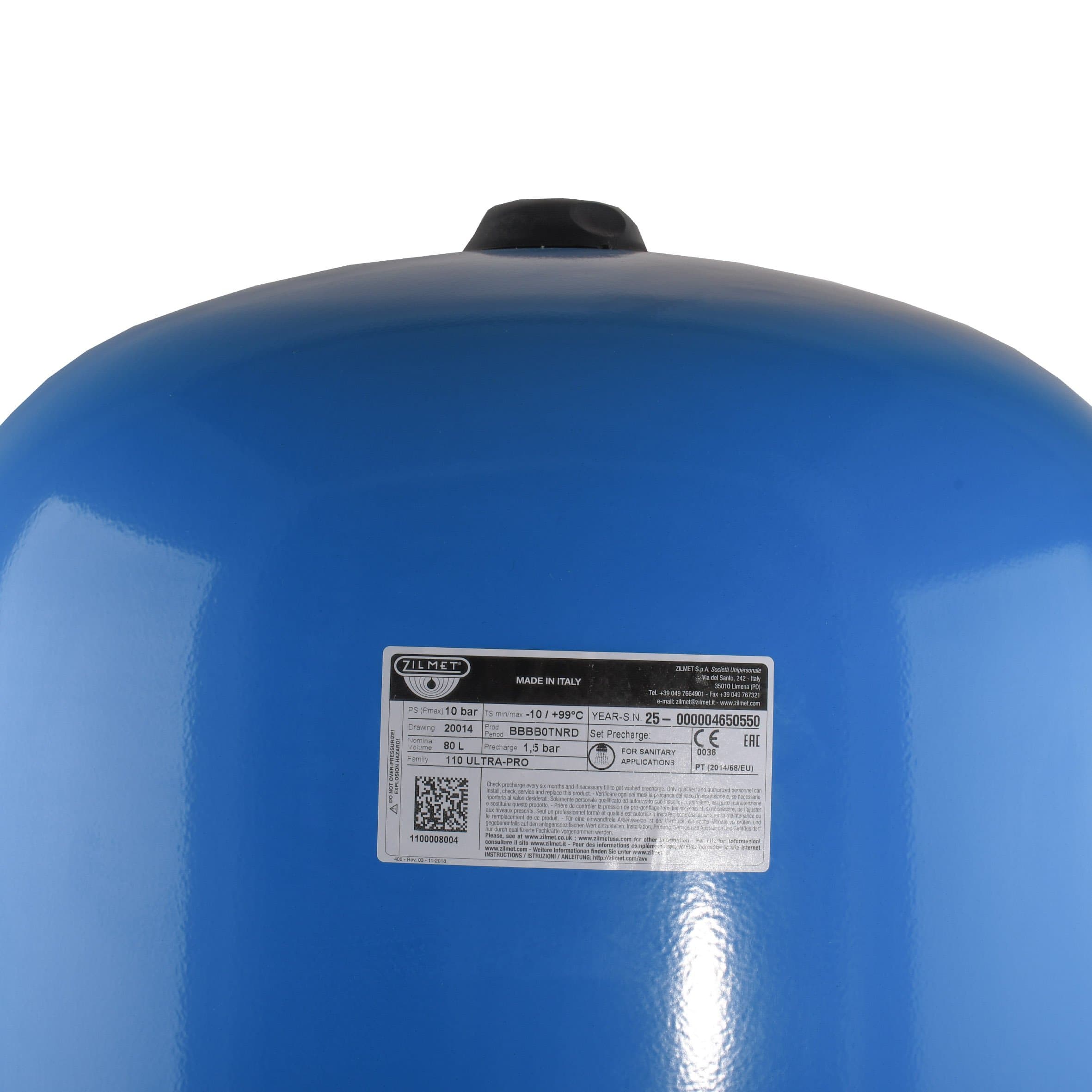 Гідроакумулятор   80л Zilmet ultra-pro 10bar ВЕРТИКАЛЬНИЙ ( 1100008004 ) 3