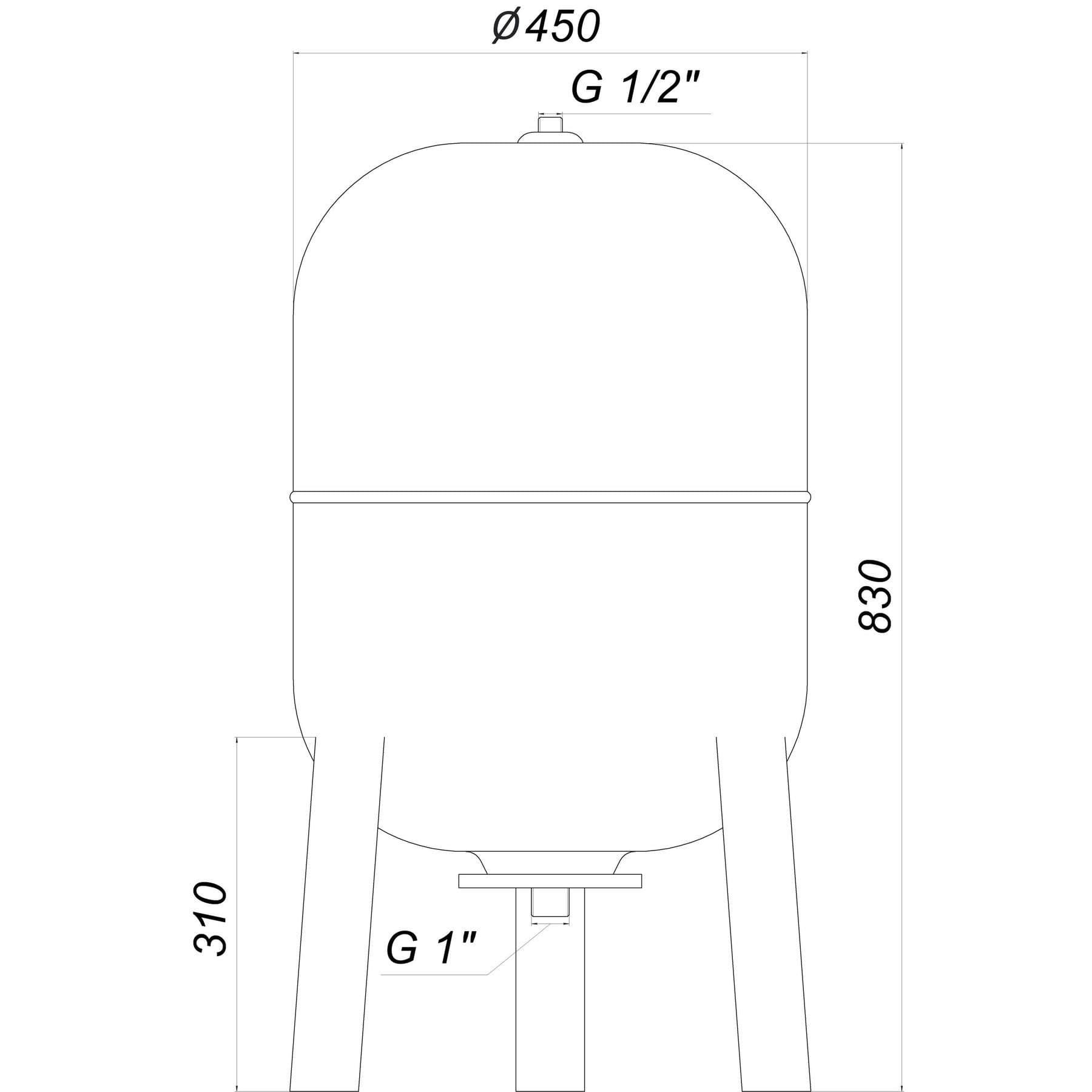 Гідроакумулятор   80л Zilmet ultra-pro 10bar ВЕРТИКАЛЬНИЙ ( 1100008004 ) 7
