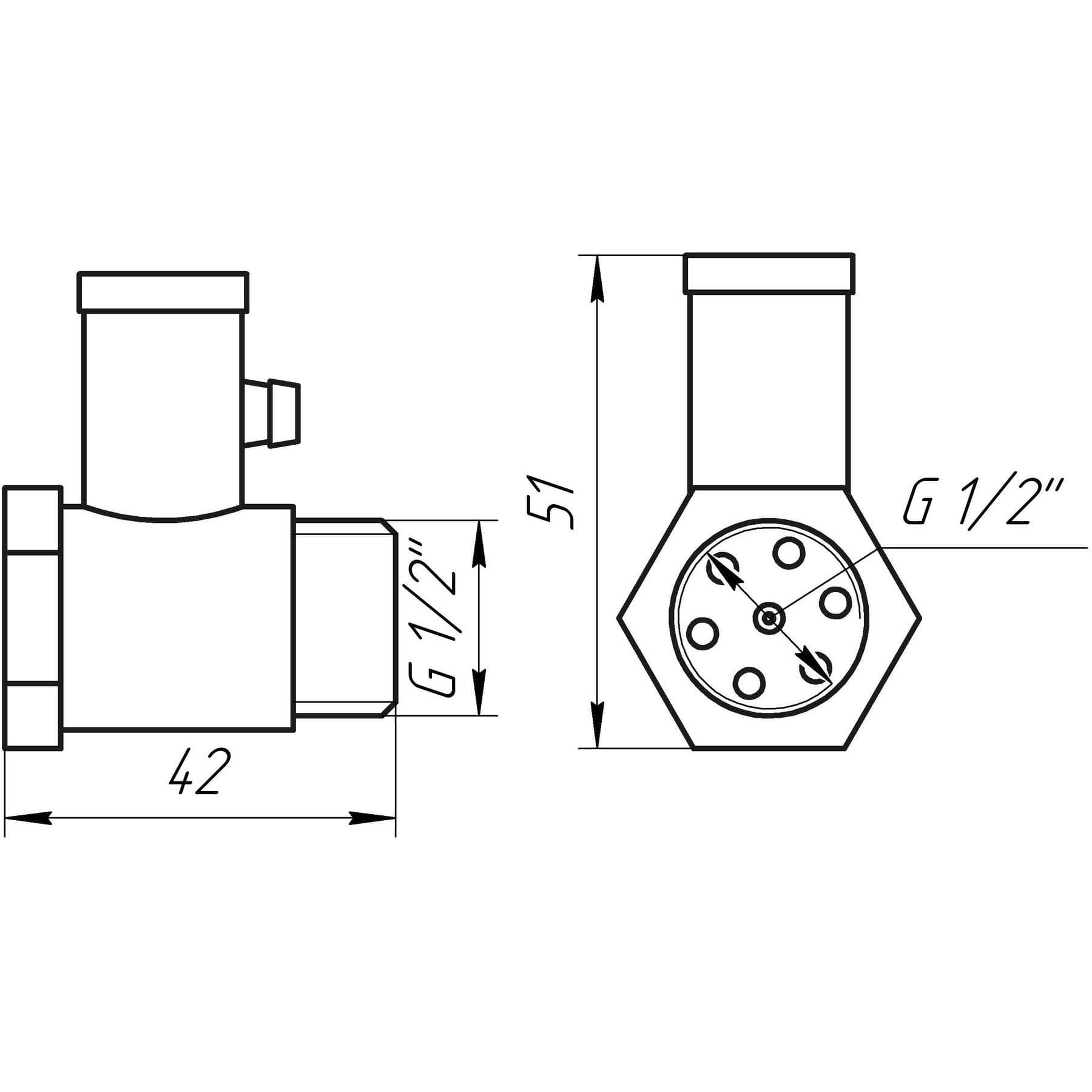 Клапан зворотній підривний 1/2″ HT158 5