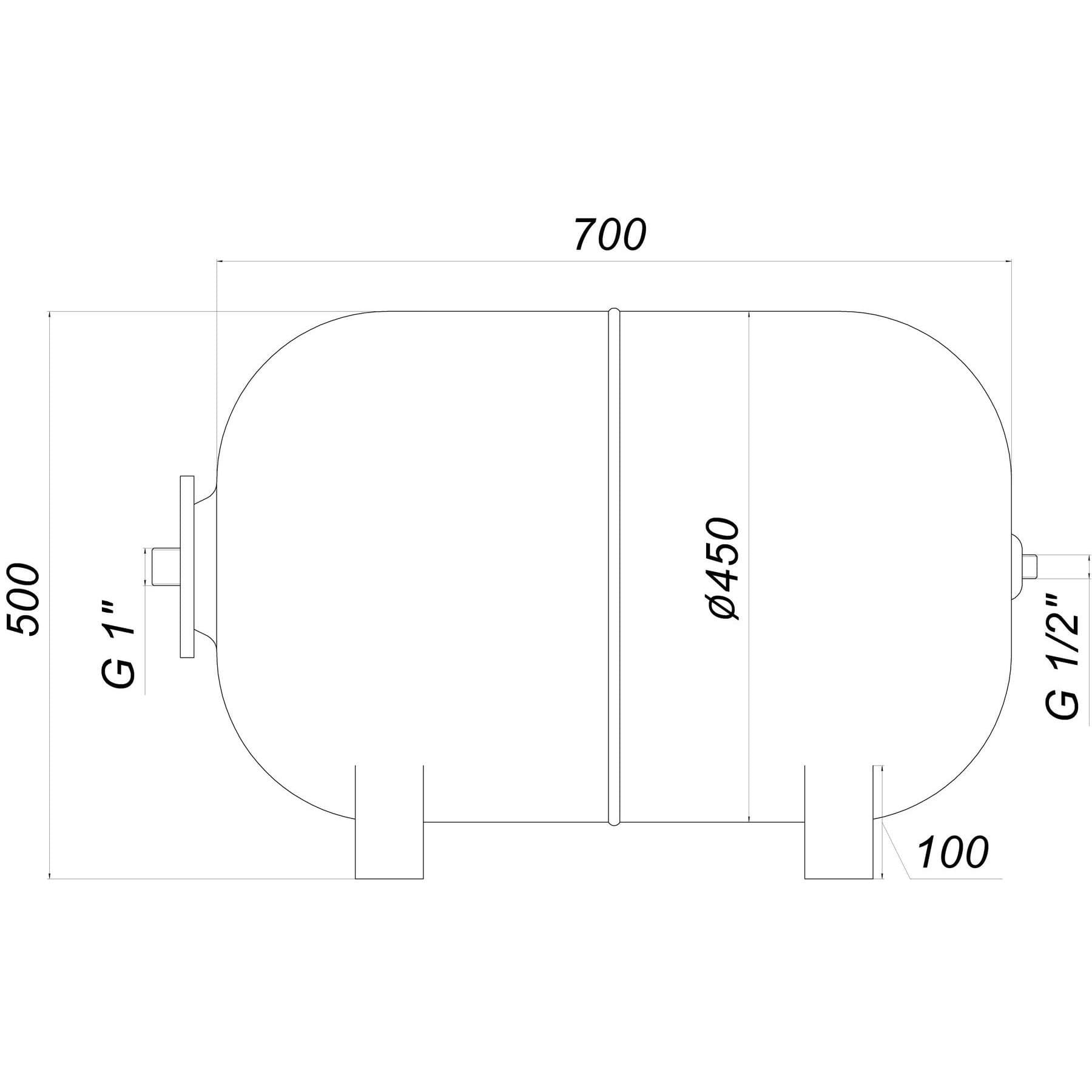 Гідроакумулятор  100л Zilmet ultra-pro 10bar  гор ( 1100010005 ) 7