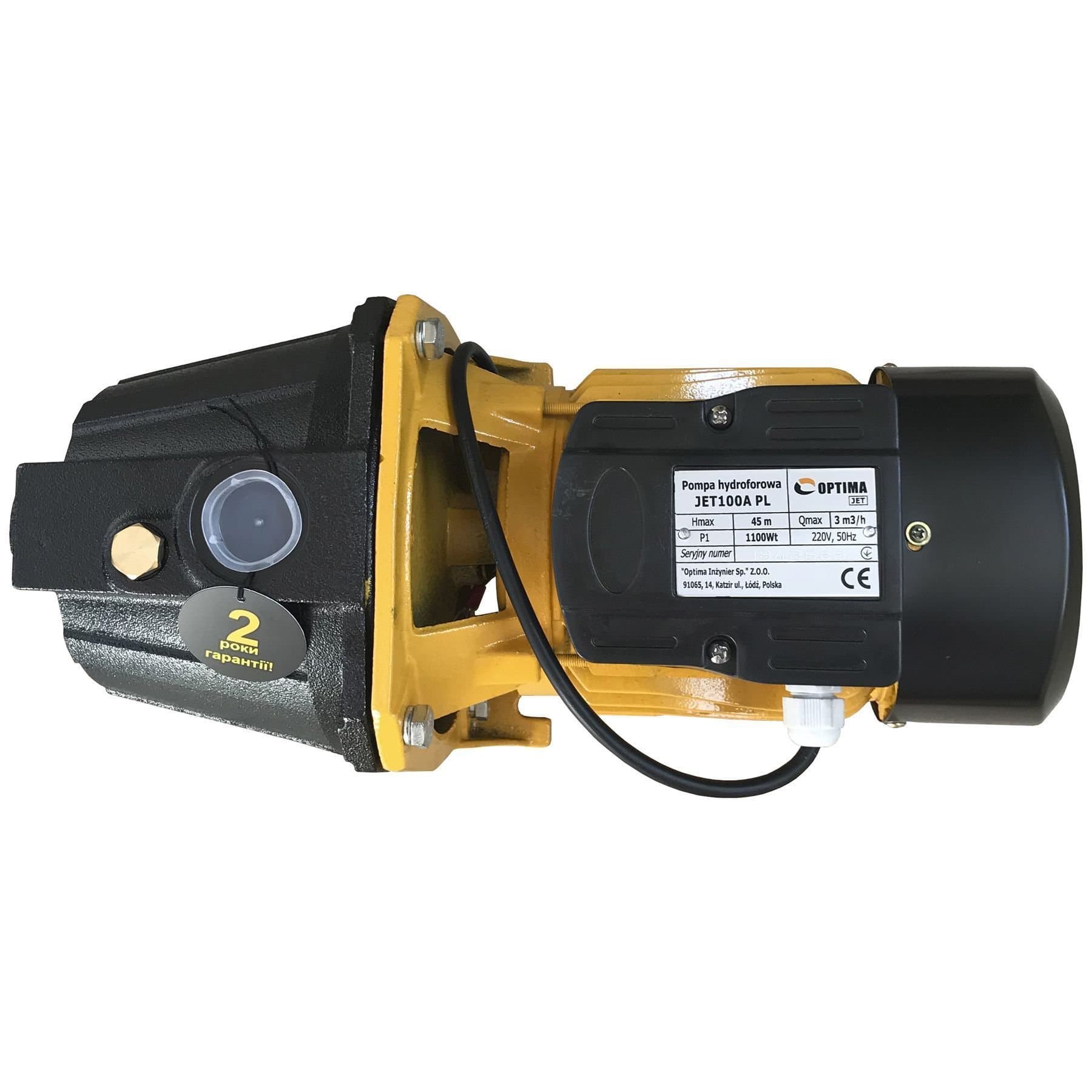Насос відцентровий Optima JET100A-PL 1,1кВт чавун короткий 2