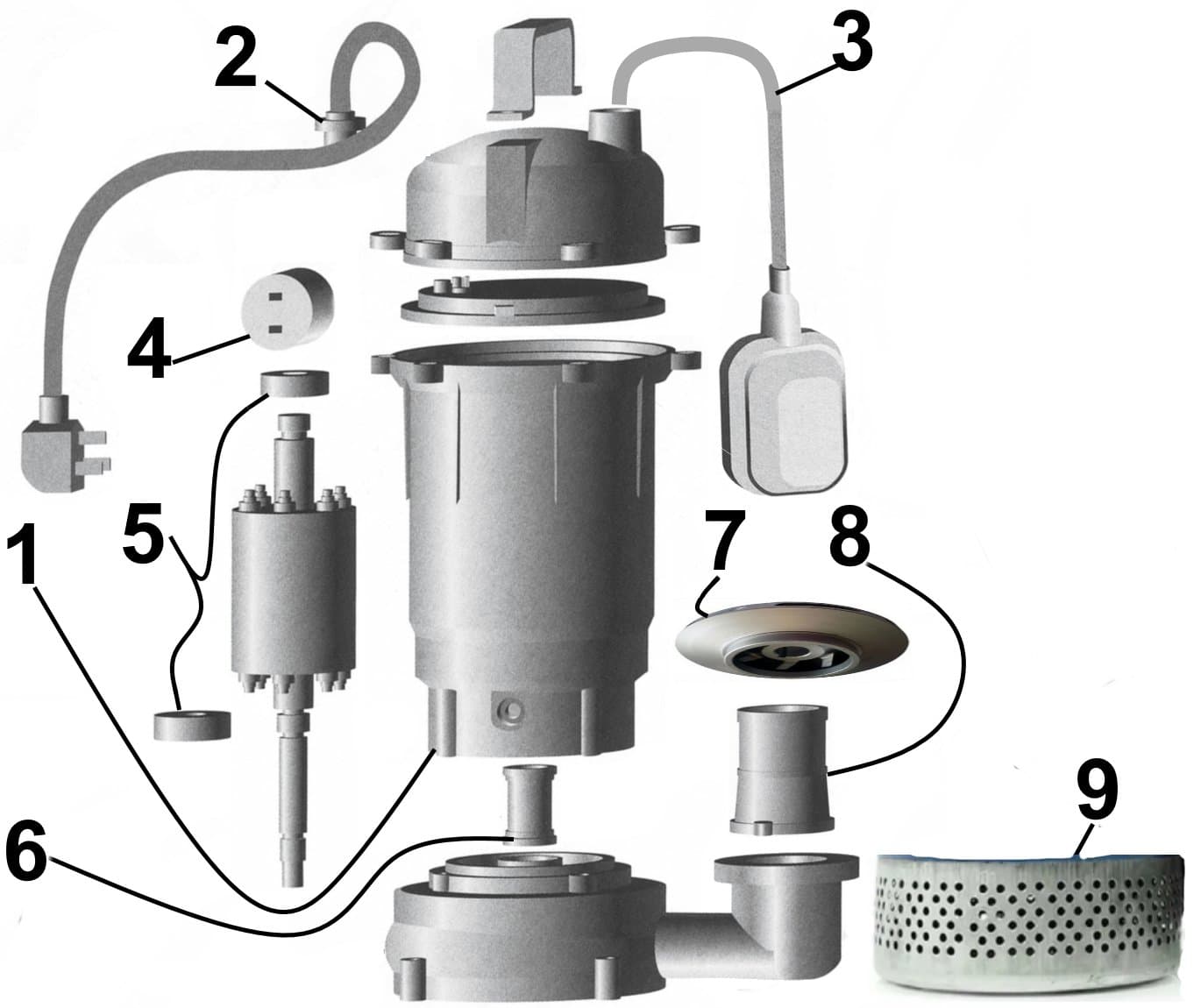 Насос дренажний VOLKS pumpe QDX7-21 1,3кВт 6