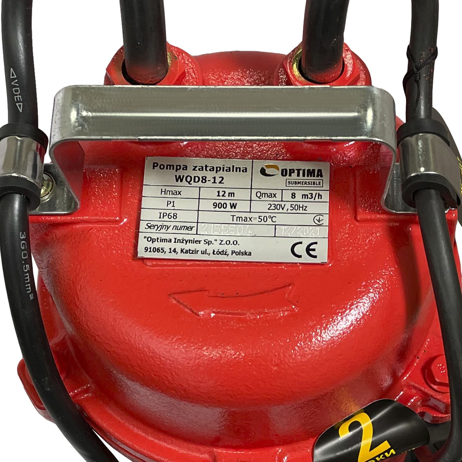 Насос фекальний  Optima WQD8-12 0,9кВт 6