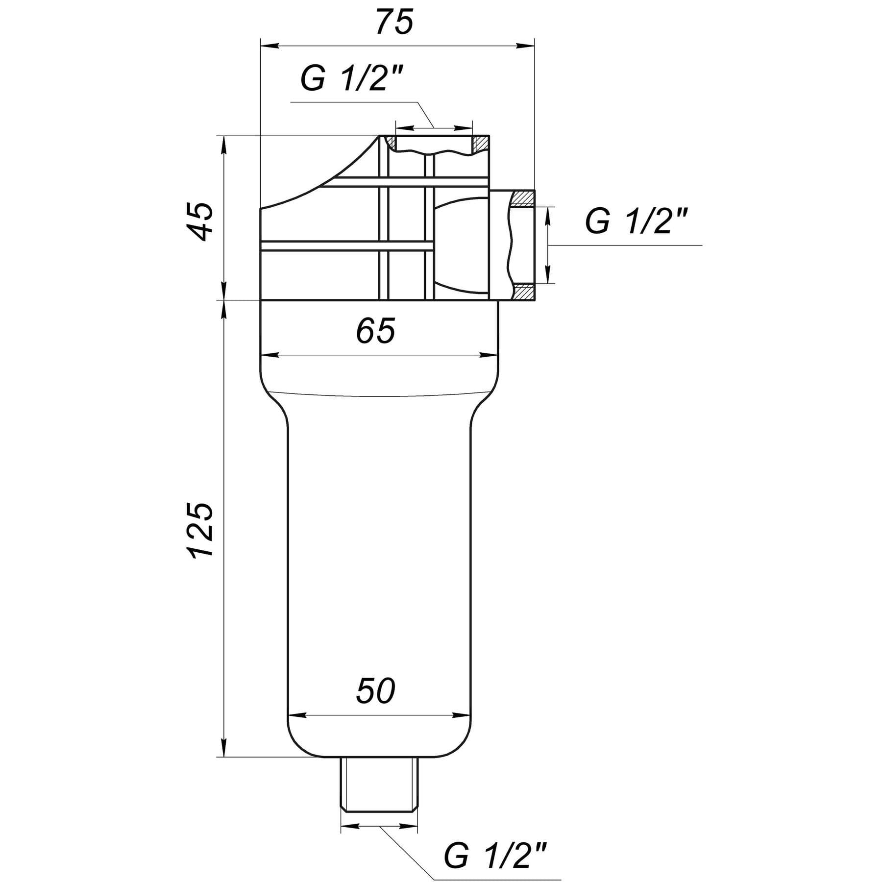 Фільтр-колба універсальна (поліфосф. сіль) Bіо+ systems SL35, 1/2″ 3