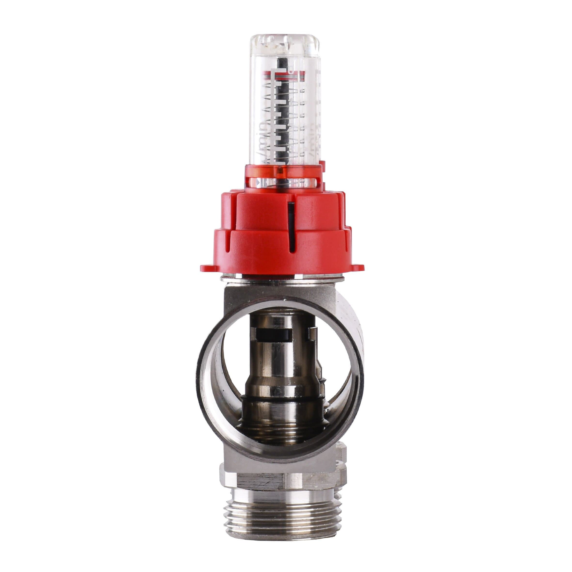 Колектор з вимірювачем витрат, регуляторами та кріпленням ECO 001D 1″x6 2