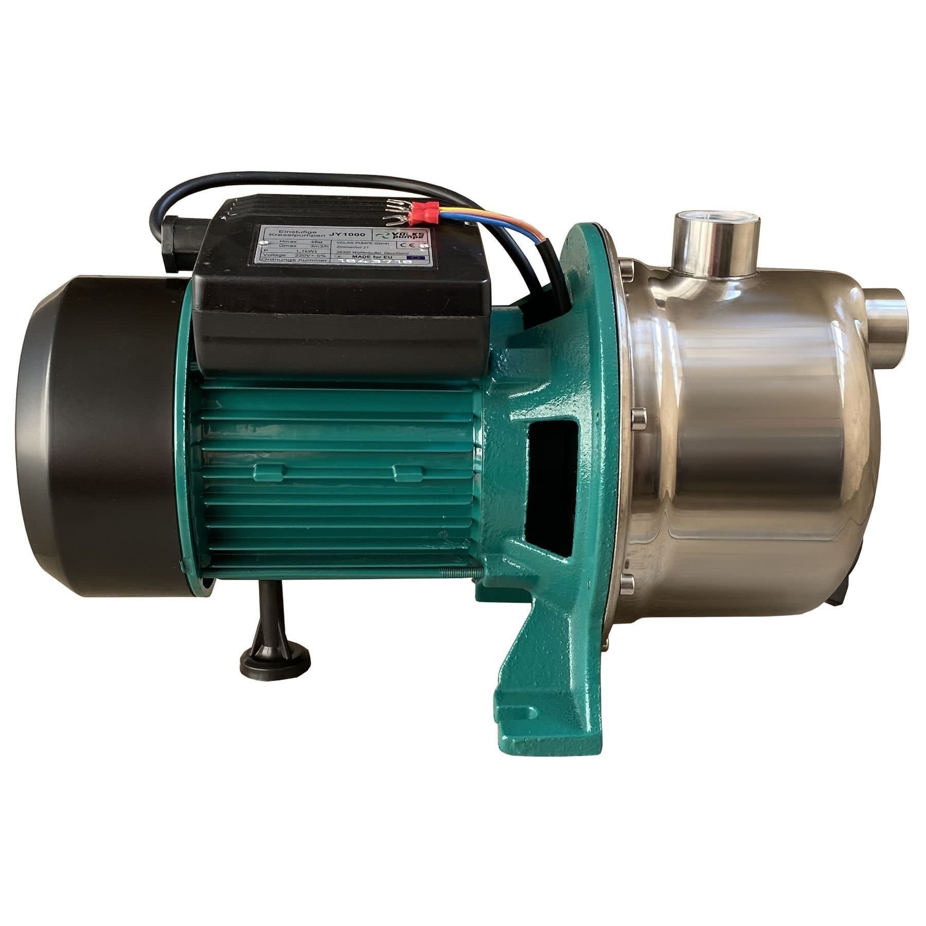 Насос відцентровий VOLKS pumpe JY1000 1,1кВт нержавійка 2