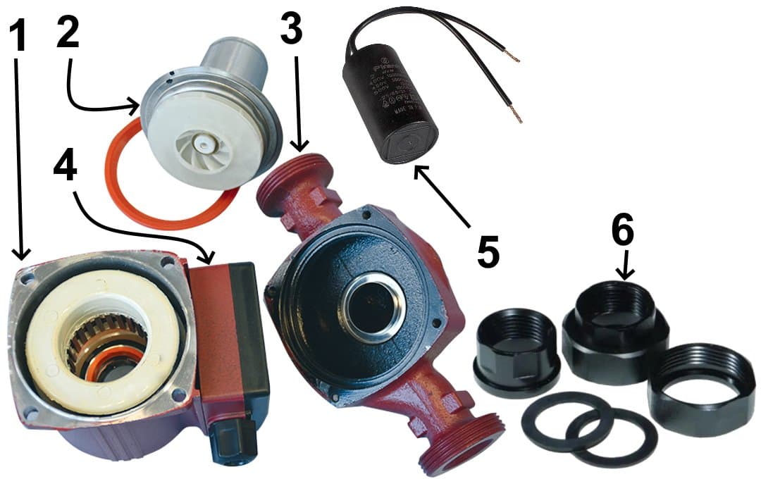 Насос циркуляційний VOLKS pumpe  ZP25/6 130мм + гайки 9