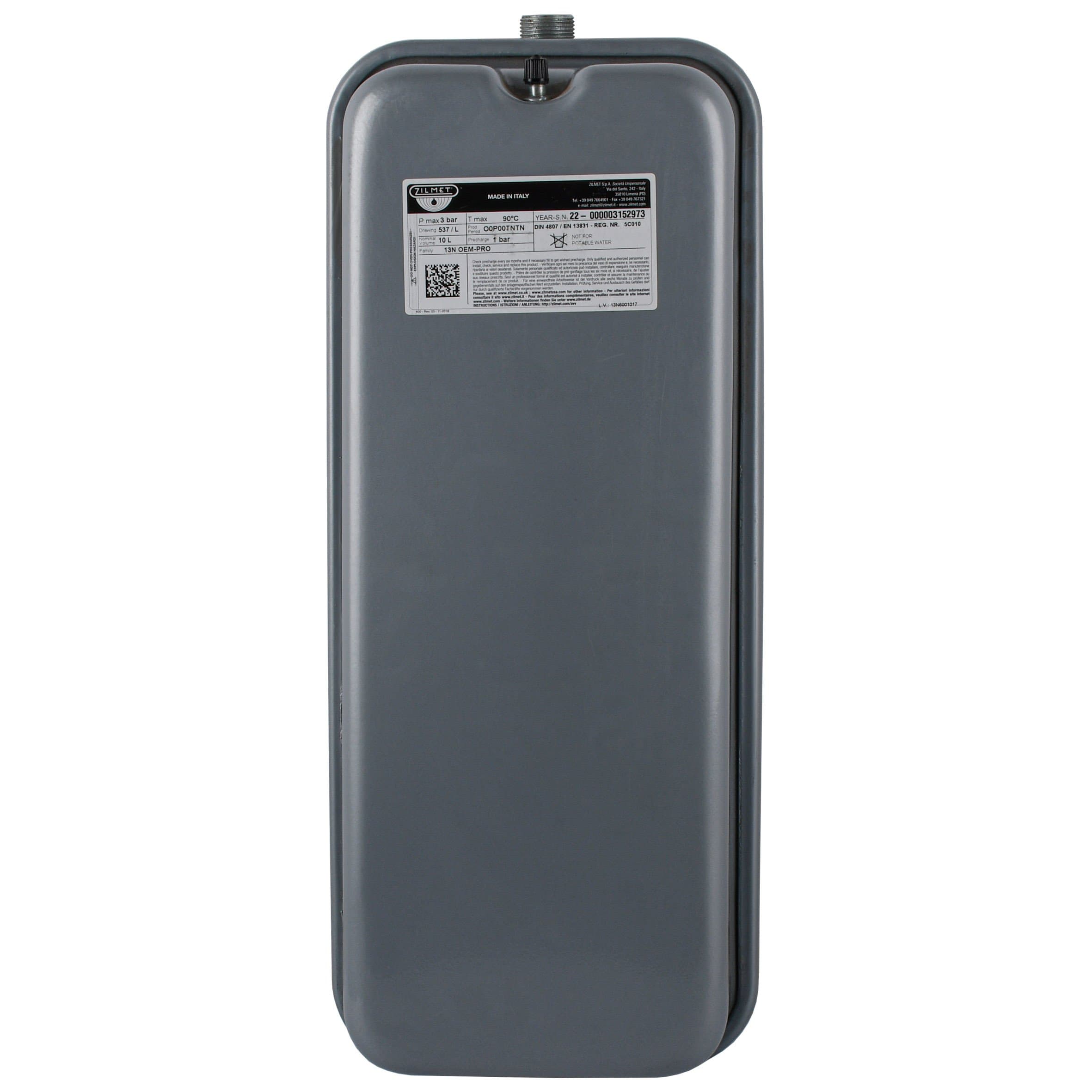 Бак Zilmet oem-pro для монтажу в котли Арт. 537 10л 3/4″ 3 bar прямокутний ( 13N6001017 )
