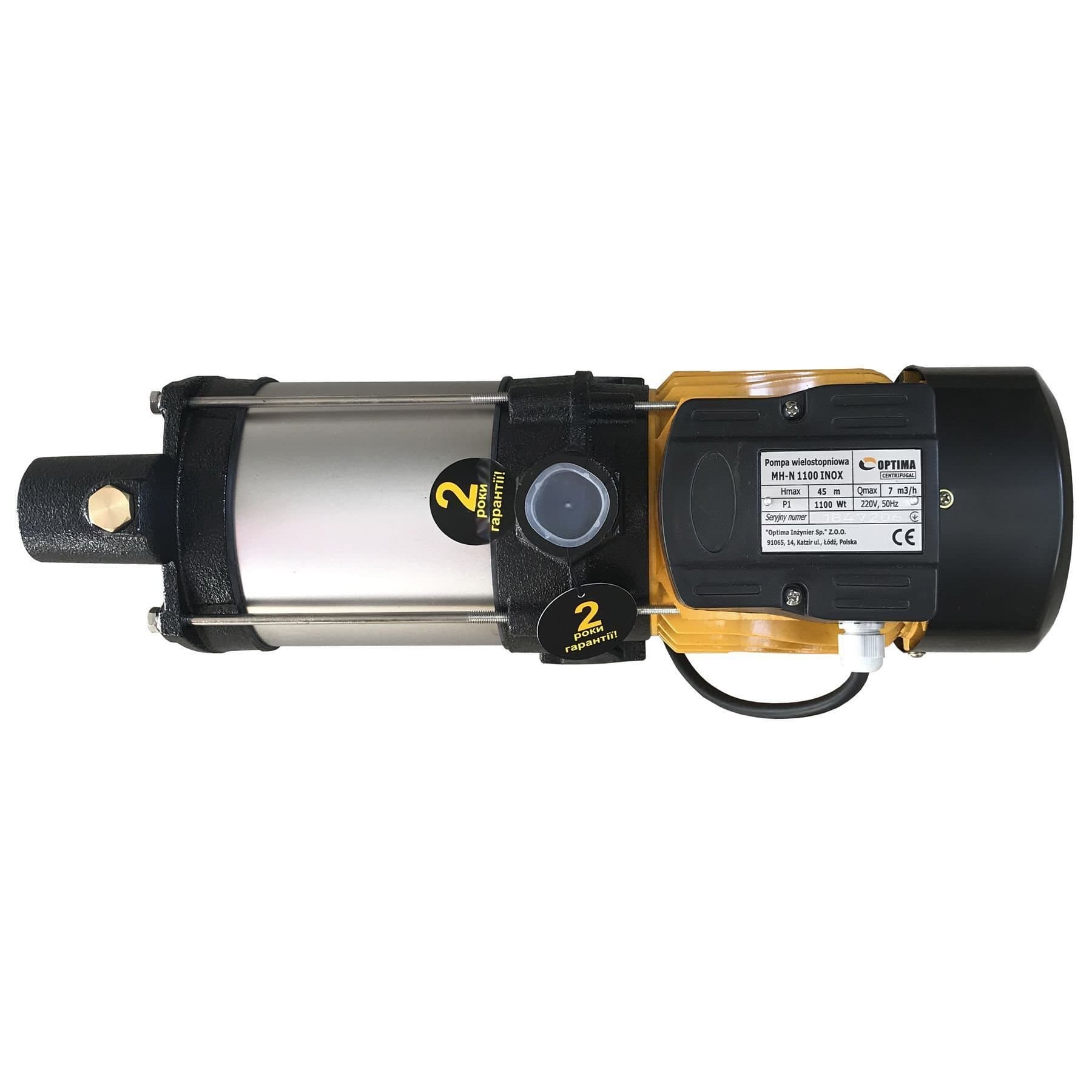 Насос відцентровий багатоступінчастий Optima MH-N 1100INOX 1,1кВт нерж, колеса 3