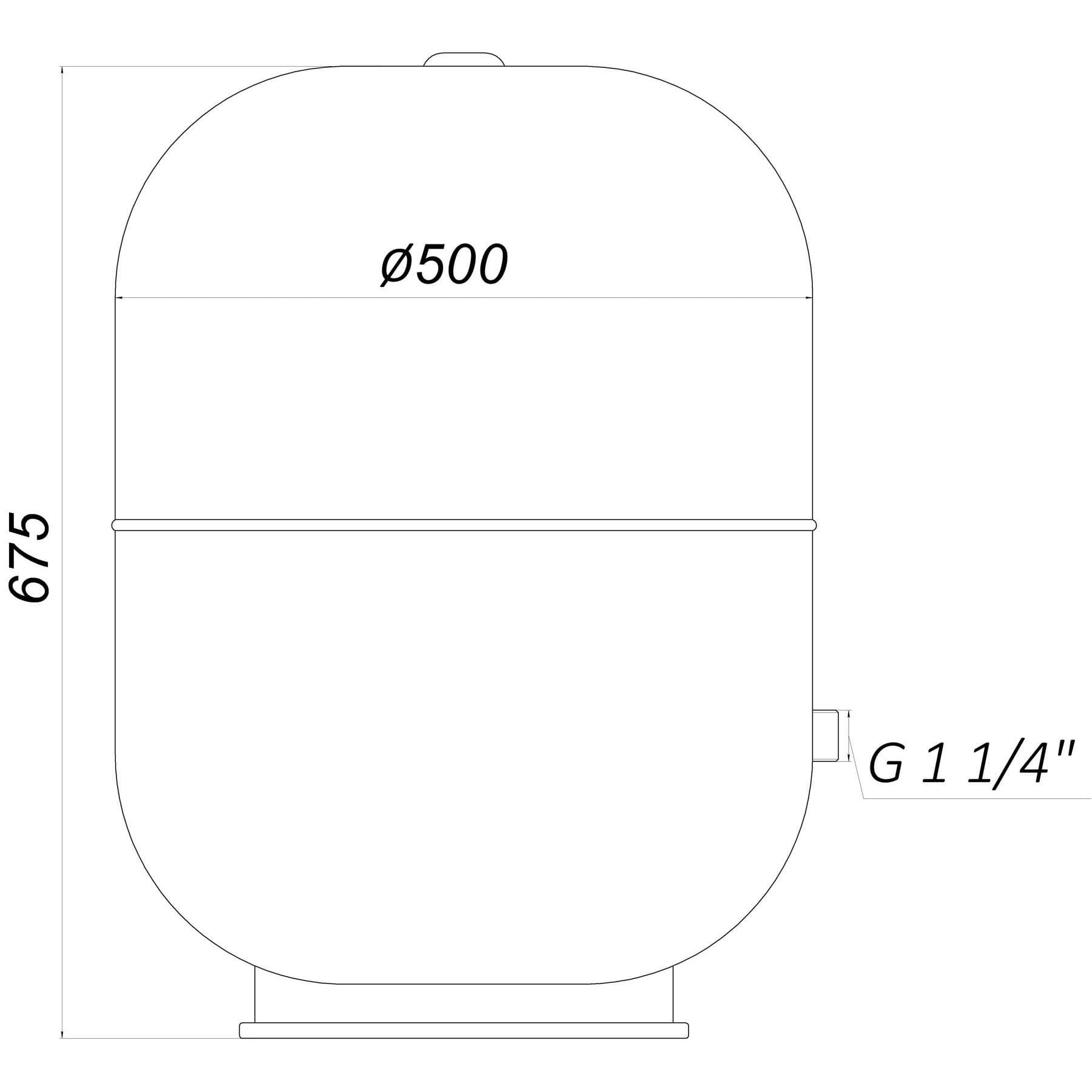 Гідроакумулятор з фіксованою мембраною 105 л Zilmet HYDRO-pro 10bar ( 11A0010500 ) 6
