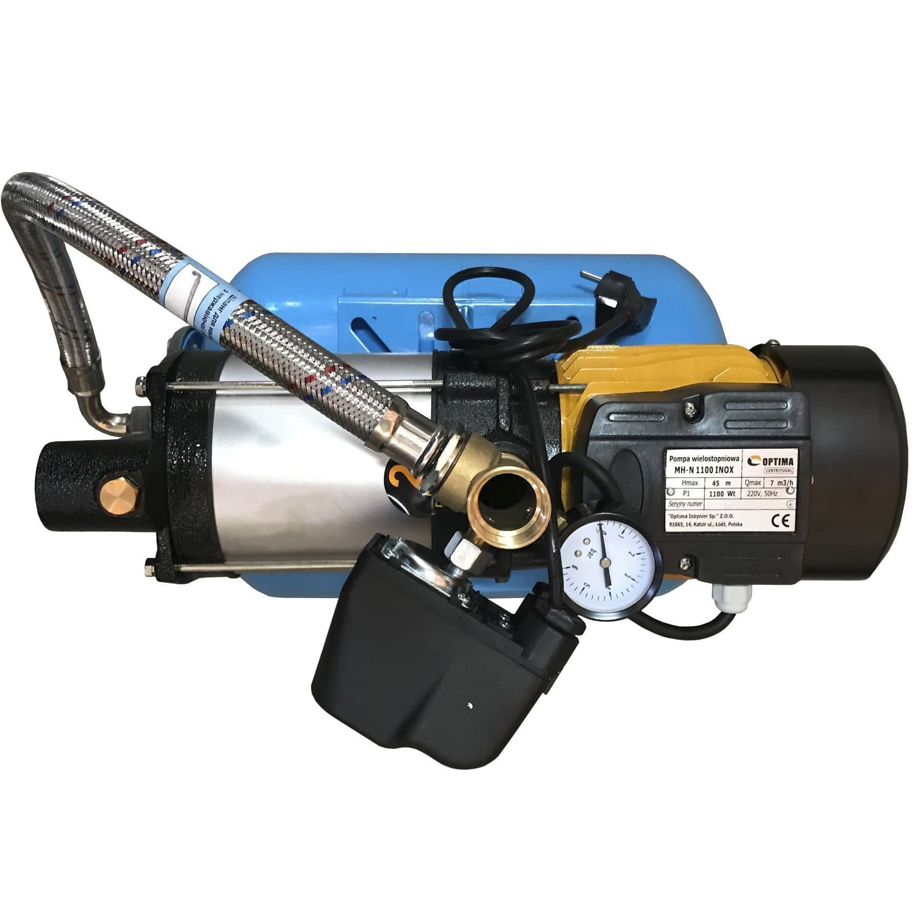 Насосна станція Optima MH-N1100 INOX-24 1,1кВт багатоступ,, нерж,колеса, на гребінці 2