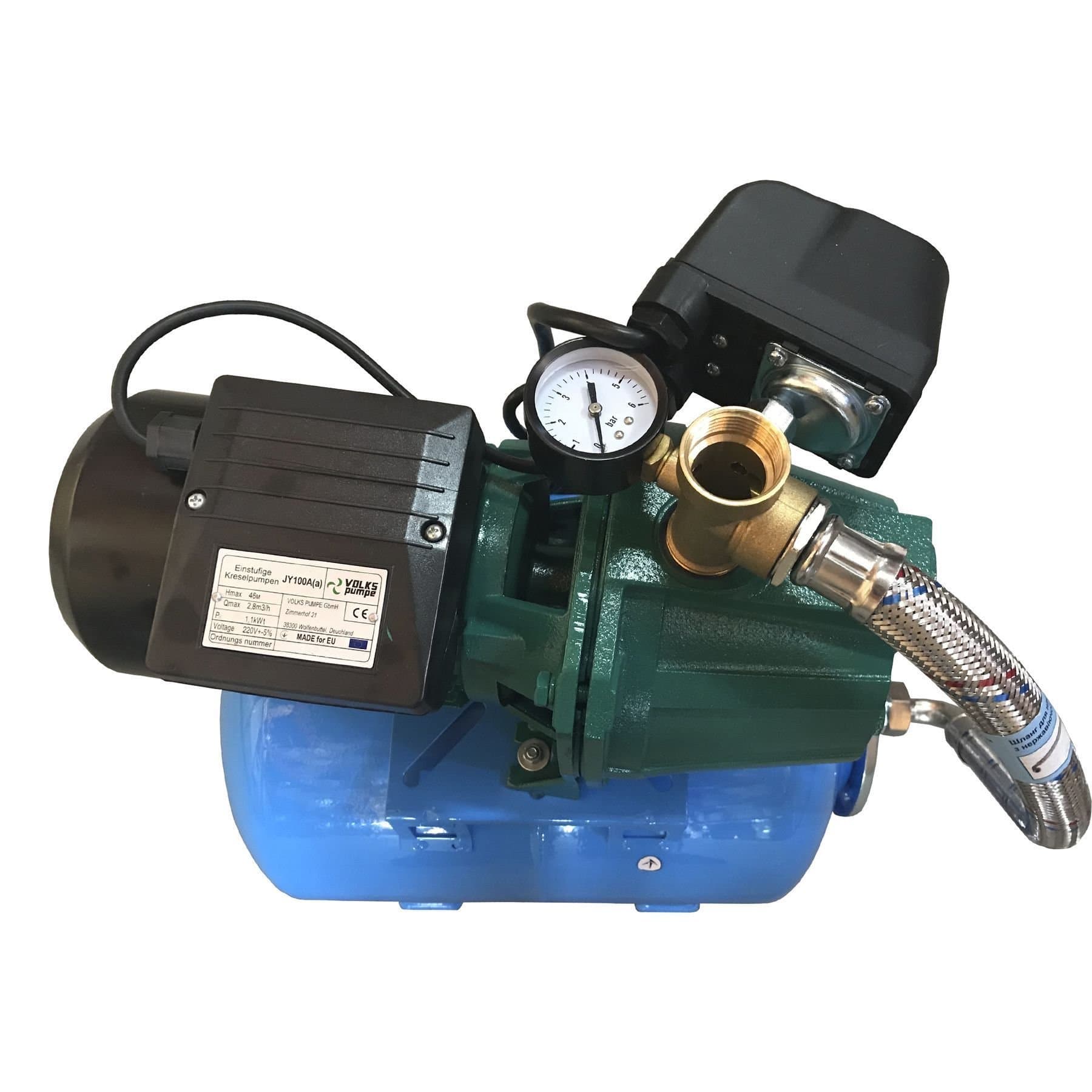 Насосна станція VOLKS pumpe  JY100A(a)-24 1,1кВт чавун короткий (складена) на  гребінці 2