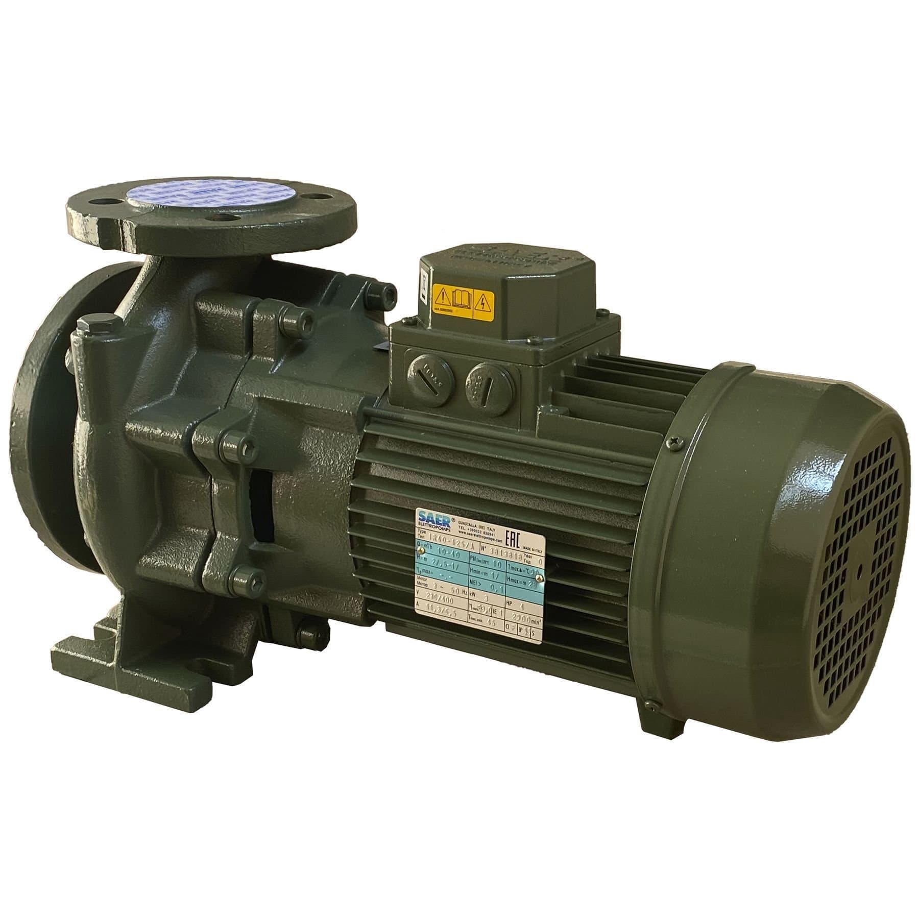 Насос моноблочний IR 40-125A 3,0 кВт SAER (40 м3/год, 27,5 м) 7