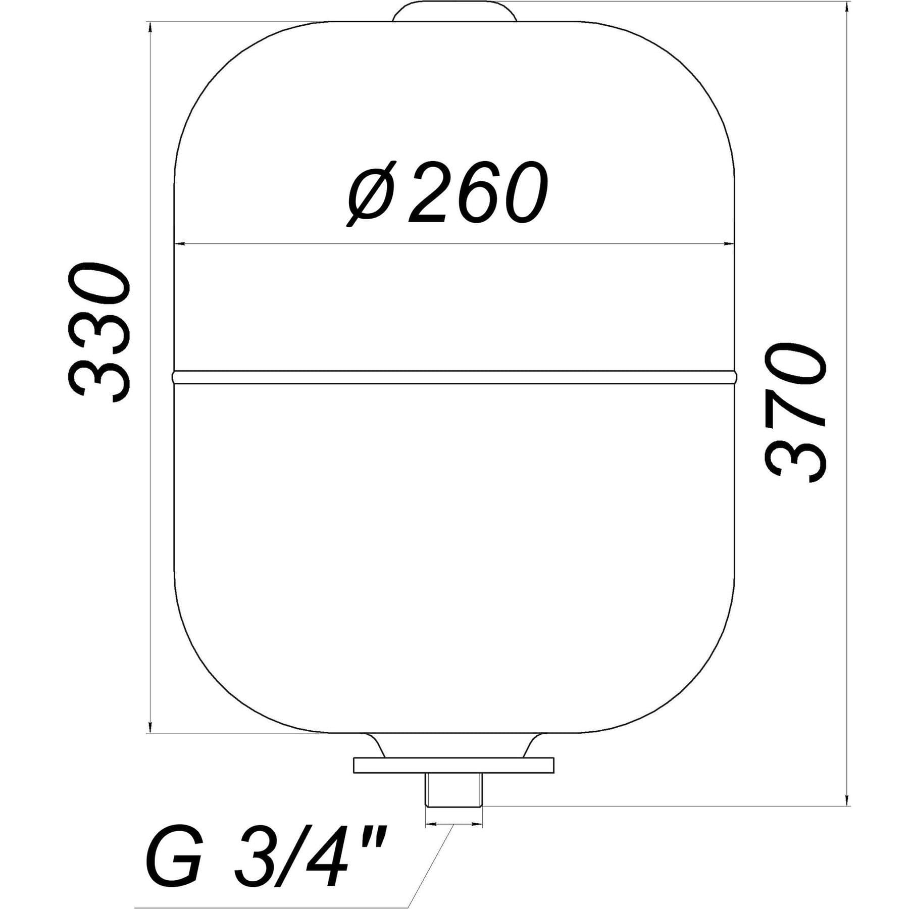 Гідроакумулятор зі змінною мембраною 19л Zilmet HY-PRO 10bar, білий ( 11H0001900 ) 7