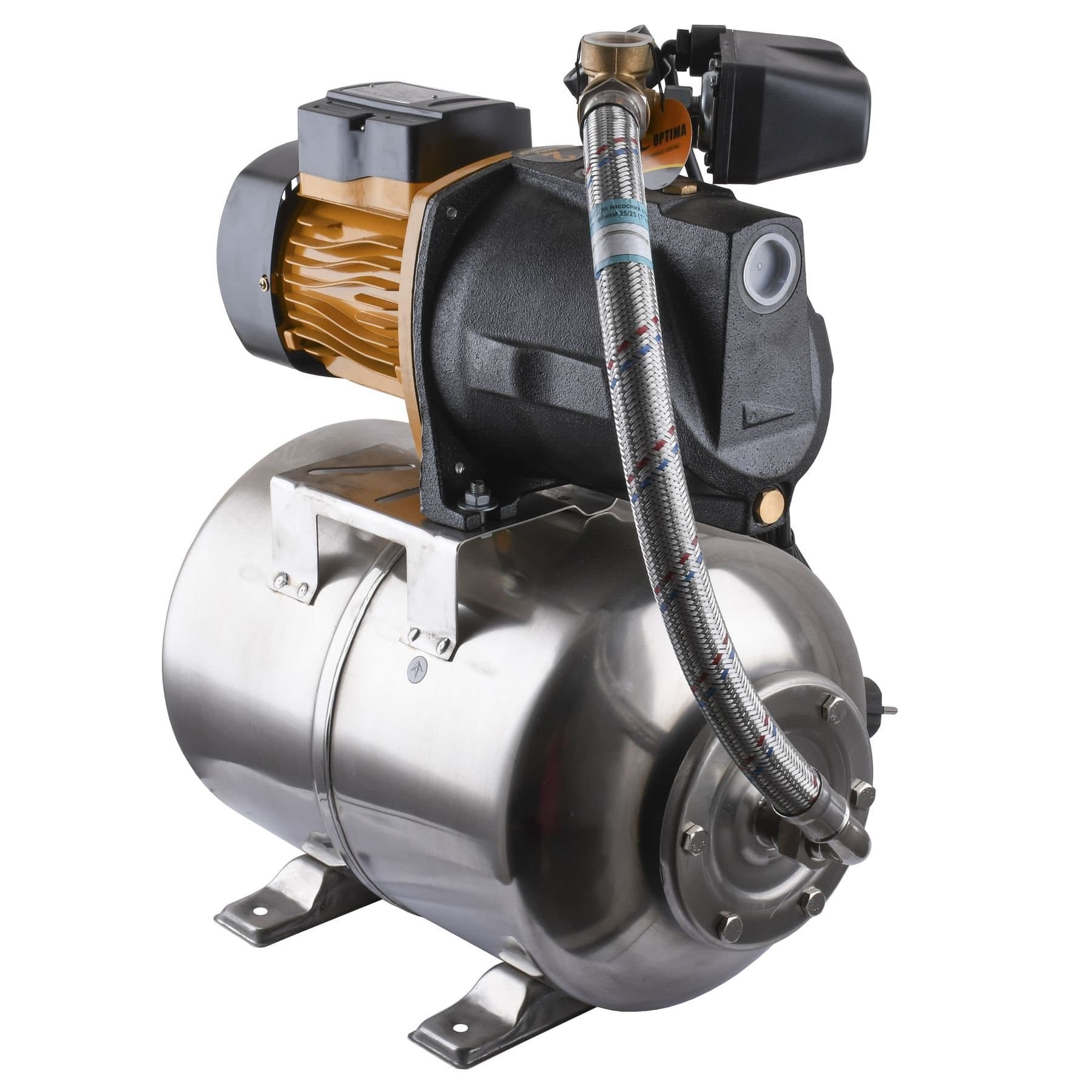 Насосна станція Optima JET150-24INOX 1,3кВт чавун довгий на гребінці 2