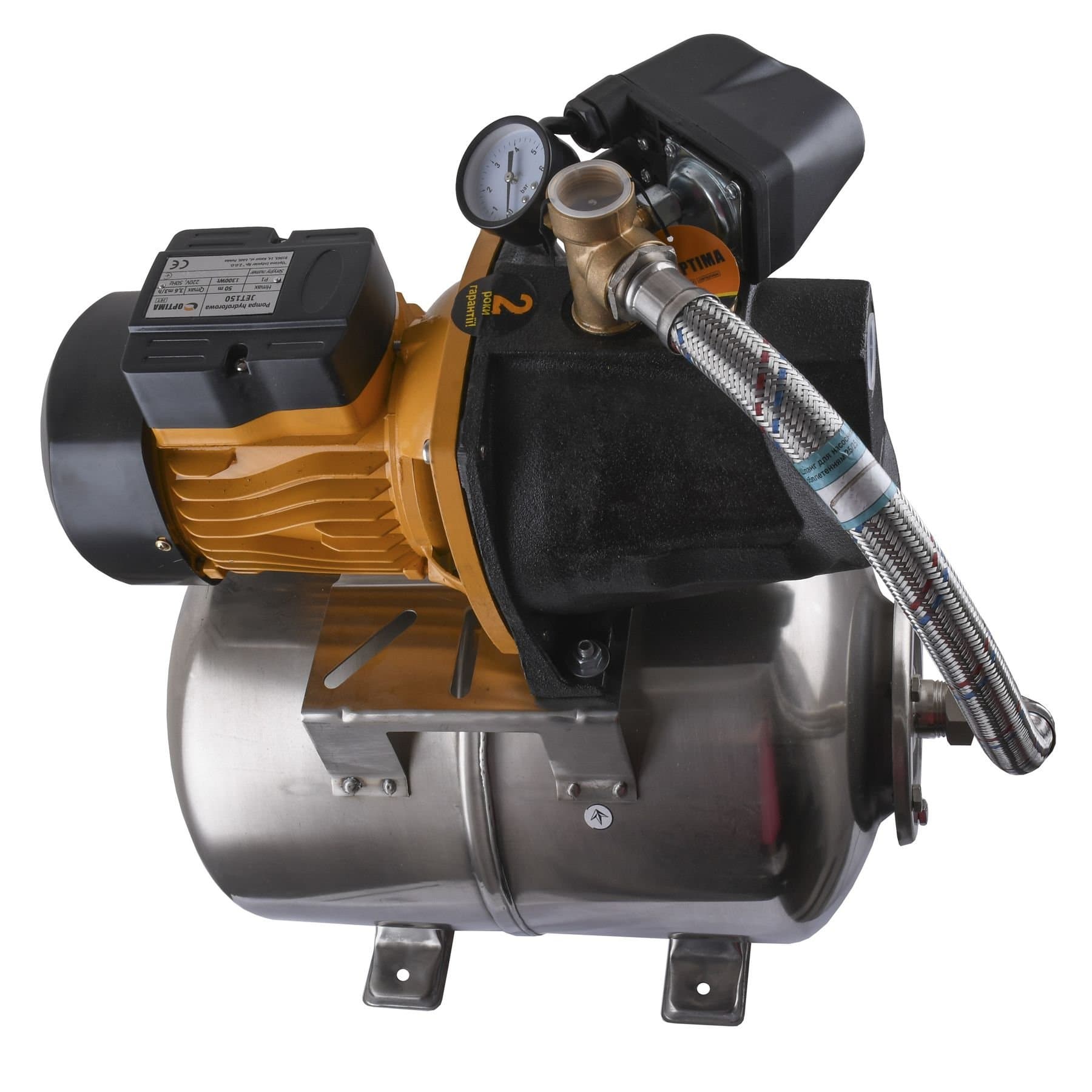 Насосна станція Optima JET150-24INOX 1,3кВт чавун довгий на гребінці 3