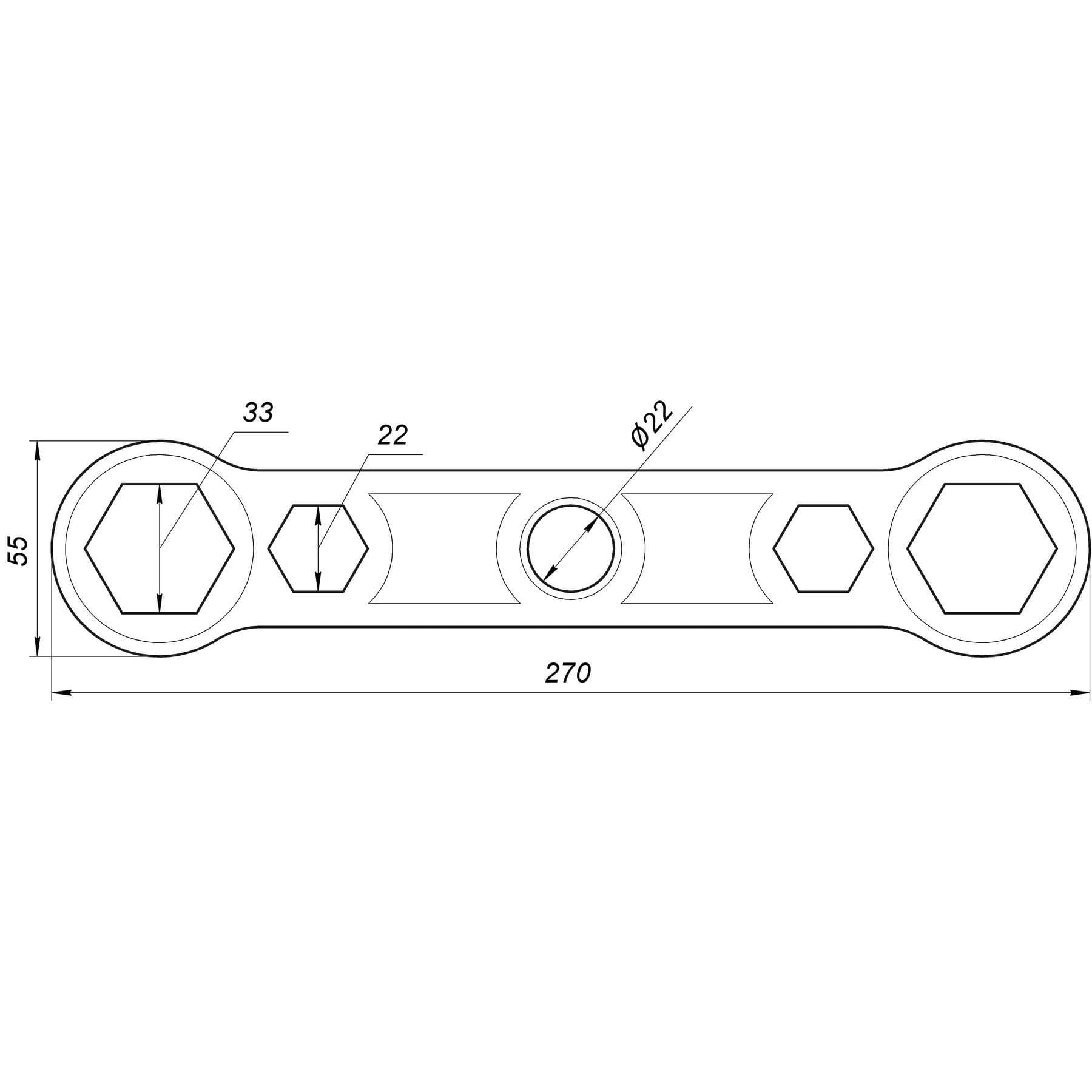 Ключ монтажу футорок CRISTAL NR-1015 2