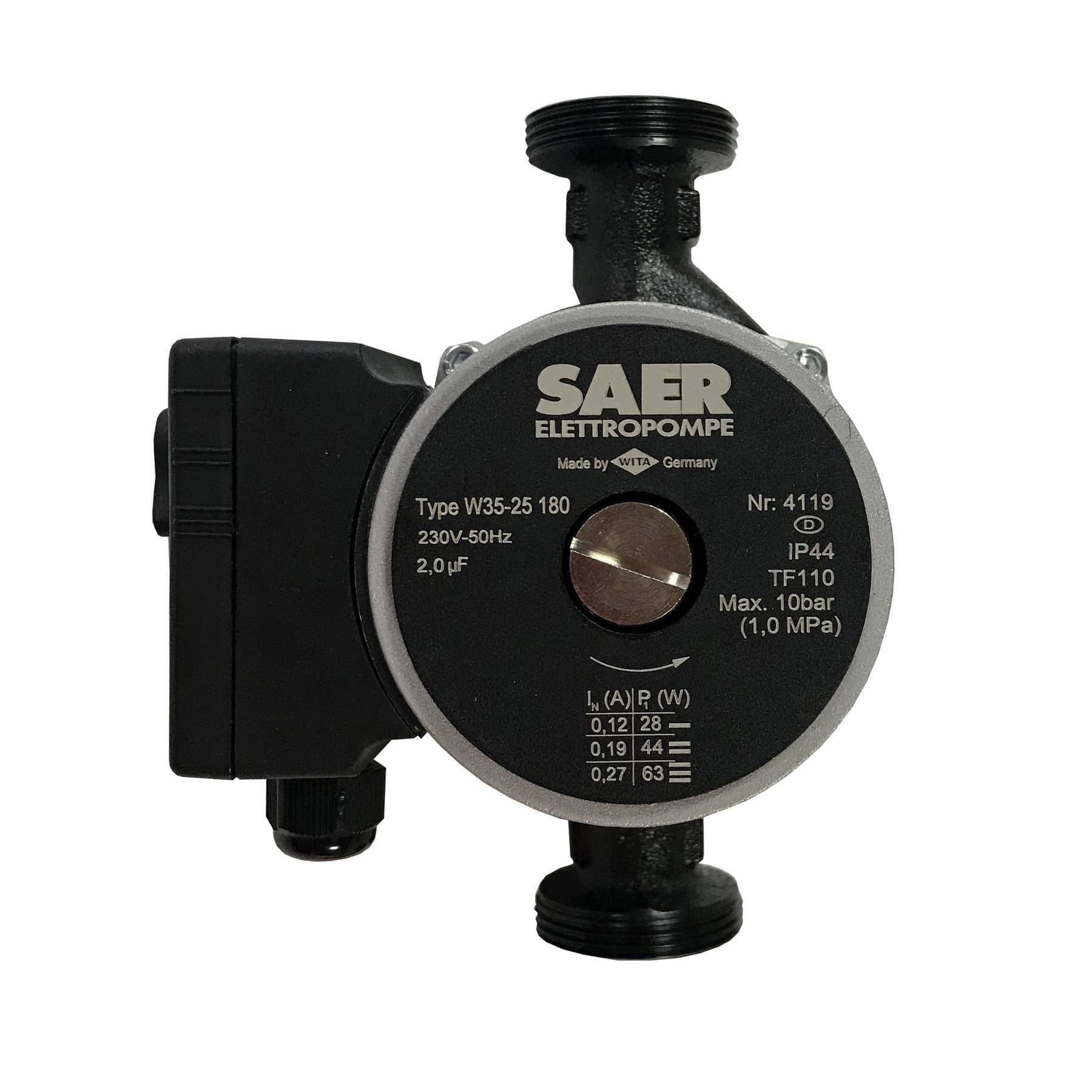 Насос циркуляційнний SAER W35-25 180мм + гайки 2