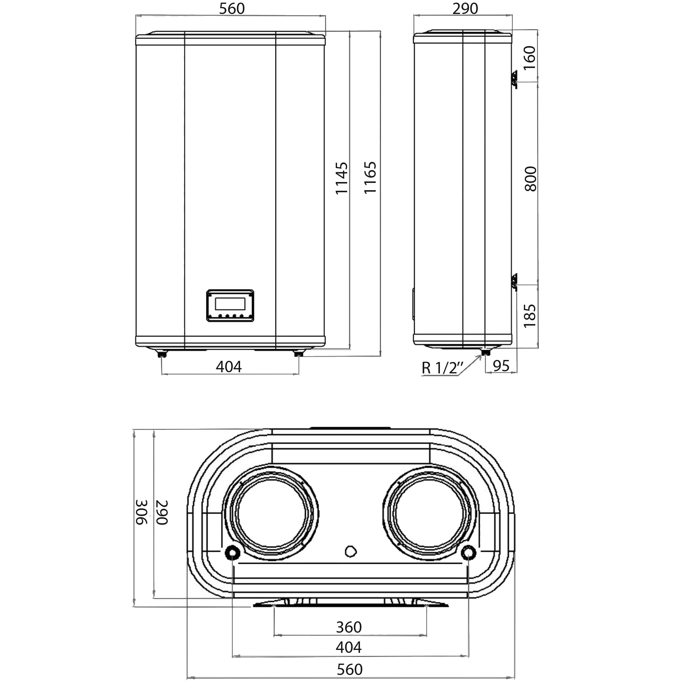 Водонагрівач LEOV LV Flat MR 100 l плоский (100L Flat MR) 6