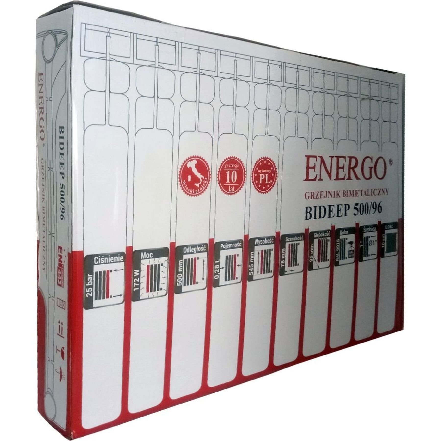 Радіатор біметалевий секційний ENERGO BIDEEP 500/96 (кратно 10) 6