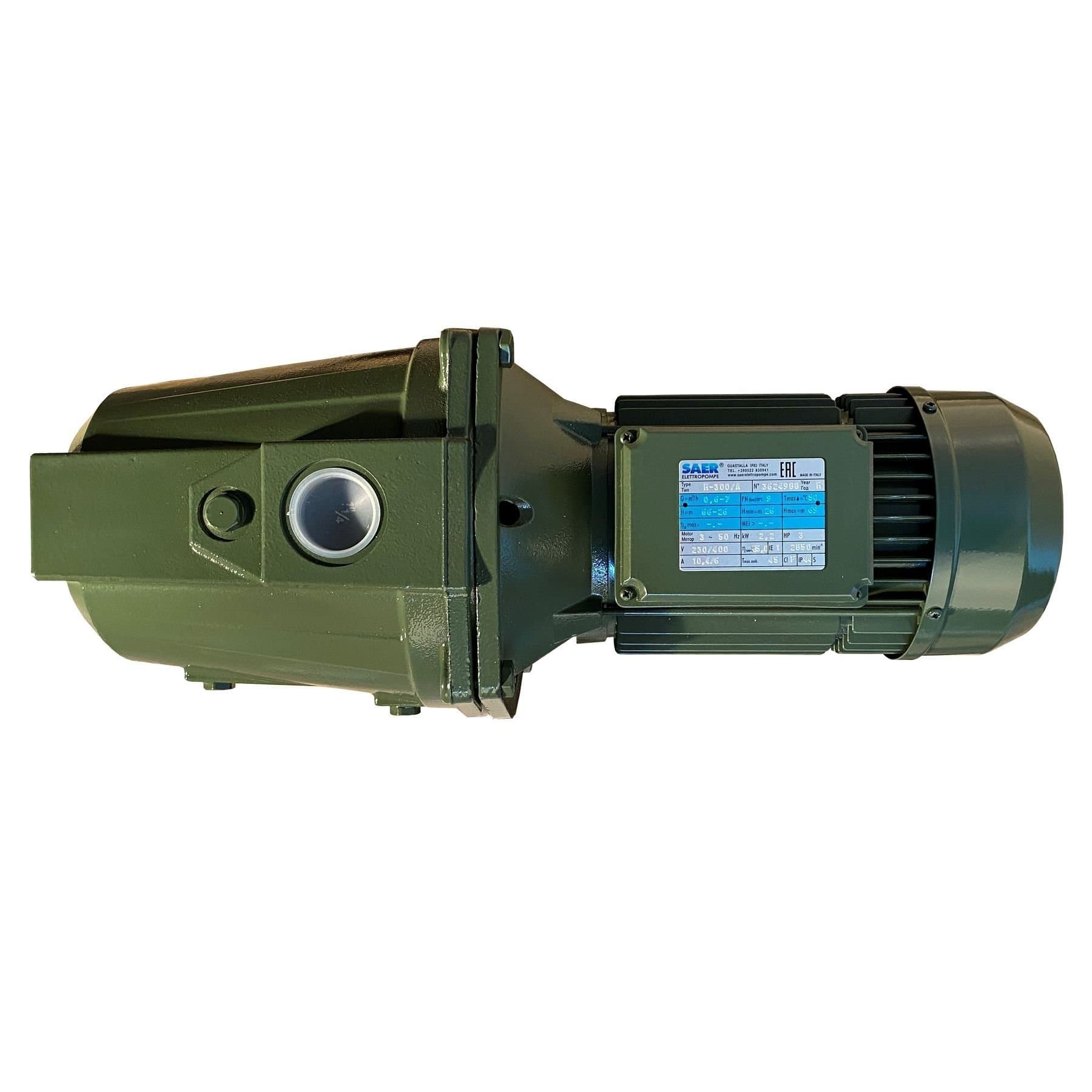 Насос відцентровий M-300A PL 2,2 кВт SAER (7 м3/год, 69 м) трифазний 3