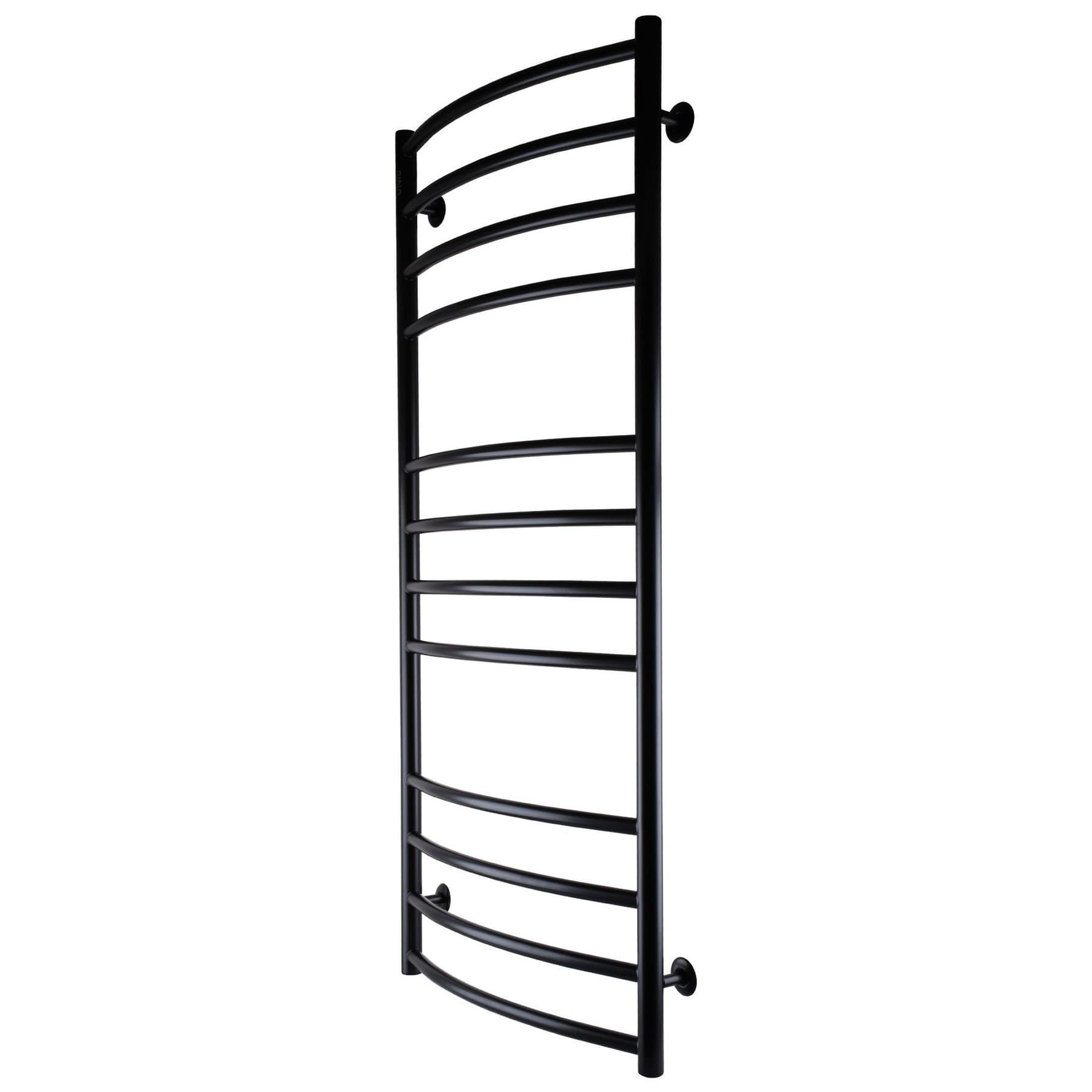 Рушникосушарка UNIO LDE W 1200-500-12 BLK Драбинка Дуга Еліт вода чорна 2