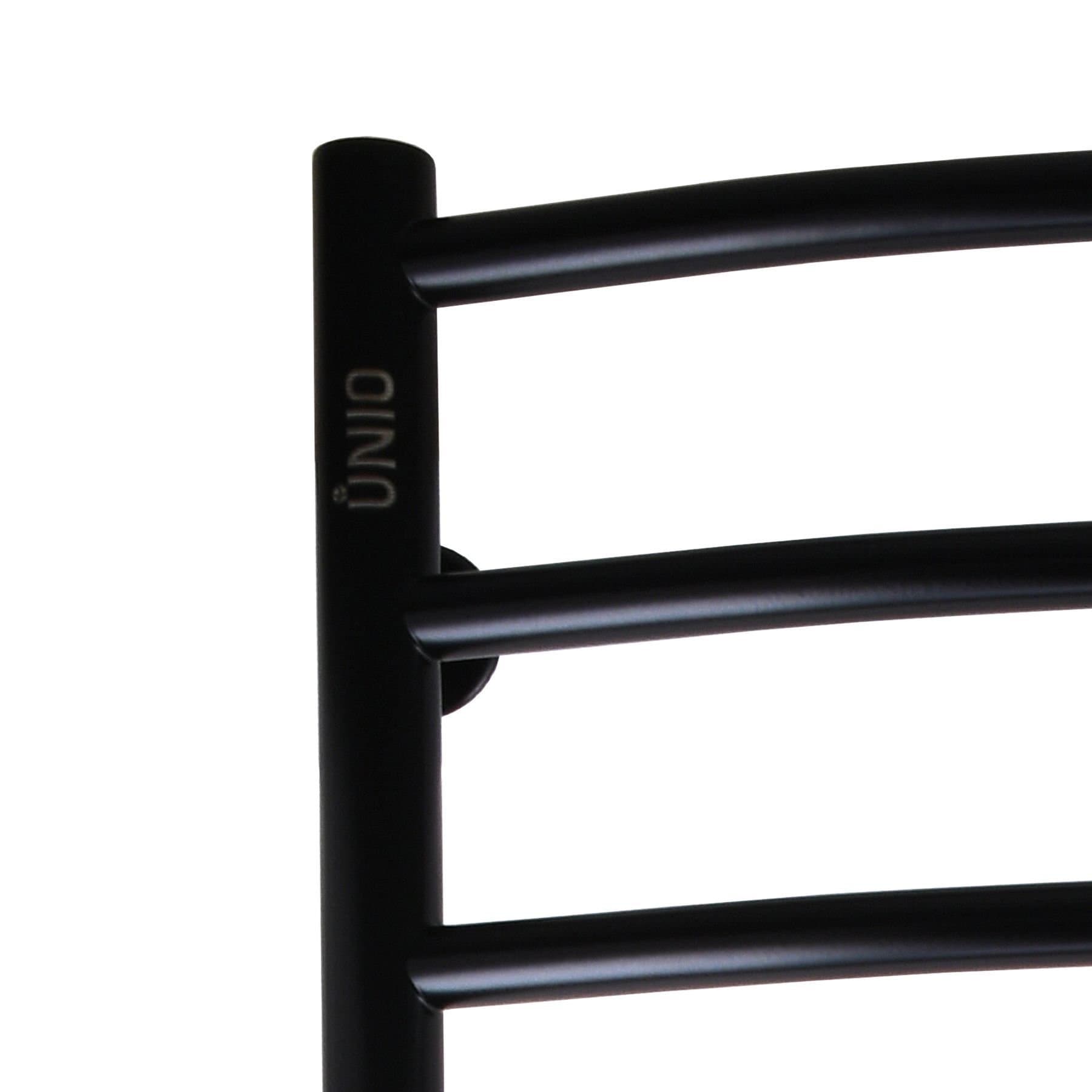 Рушникосушарка UNIO LDE W 1200-500-12 BLK Драбинка Дуга Еліт вода чорна 4