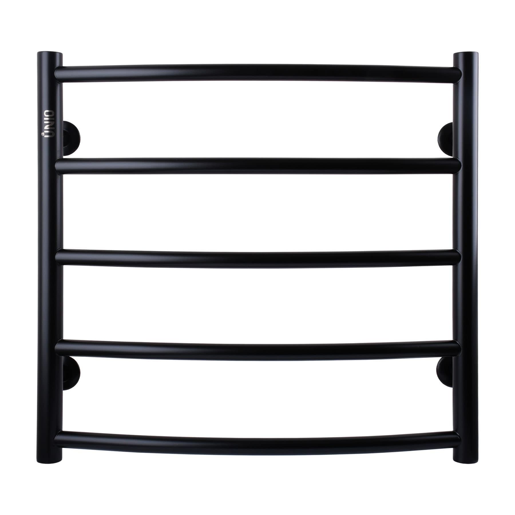 Рушникосушарка UNIO LD W 500-500-5 BLK Драбинка Дуга вода чорна