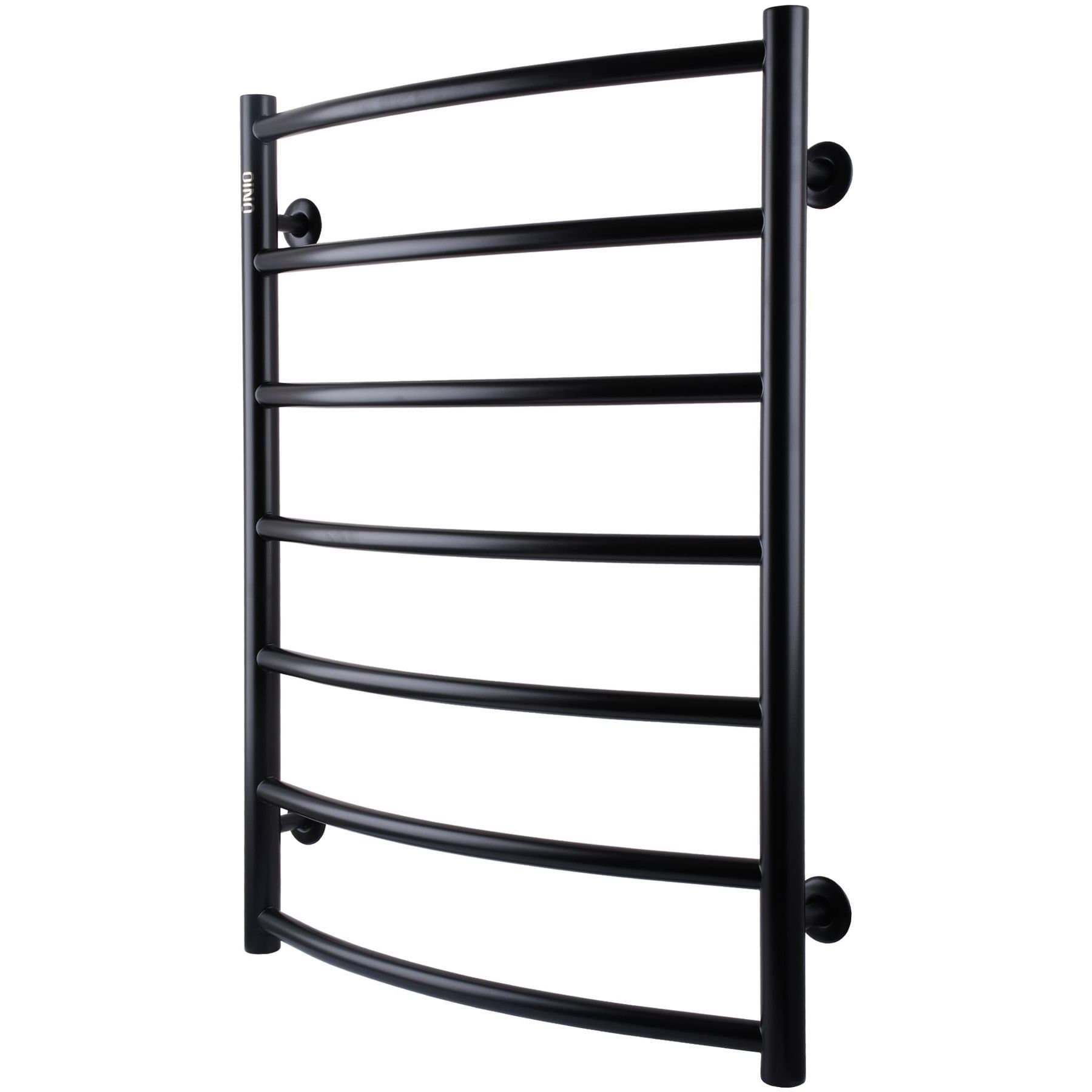 Рушникосушарка UNIO LD W 700-500-7 BLK Драбинка Дуга вода чорна 2