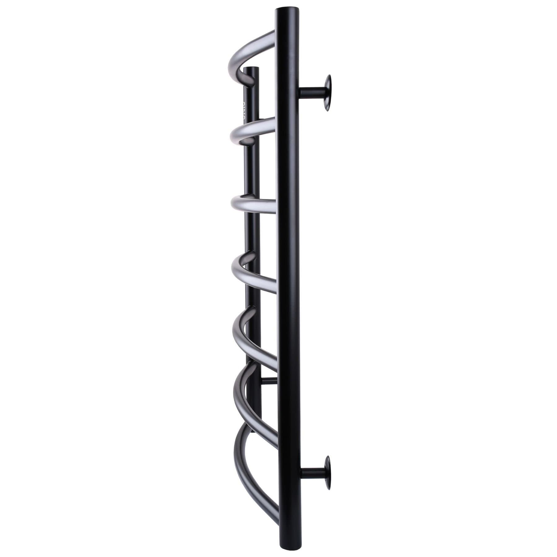 Рушникосушарка UNIO LD W 700-500-7 BLK Драбинка Дуга вода чорна 3