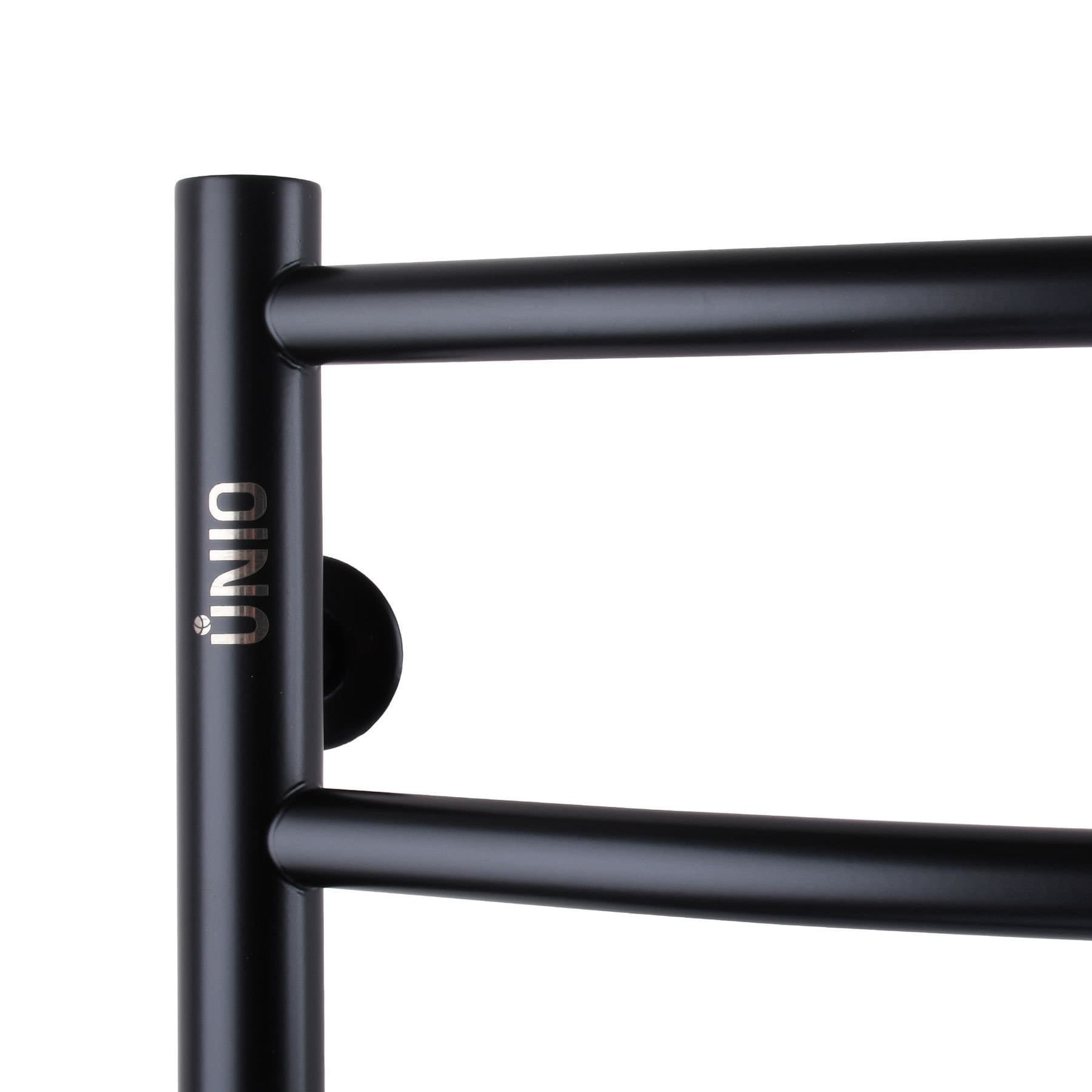 Рушникосушарка UNIO LD W 700-500-7 BLK Драбинка Дуга вода чорна 4