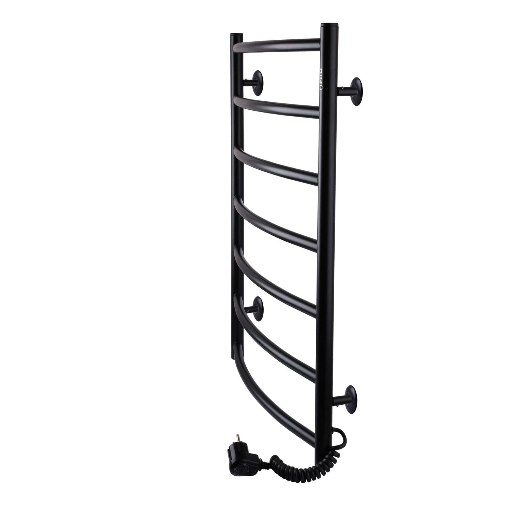 Рушникосушарка UNIO LD ER 700-500-7 BLK Драбинка Дуга електро чорна 2