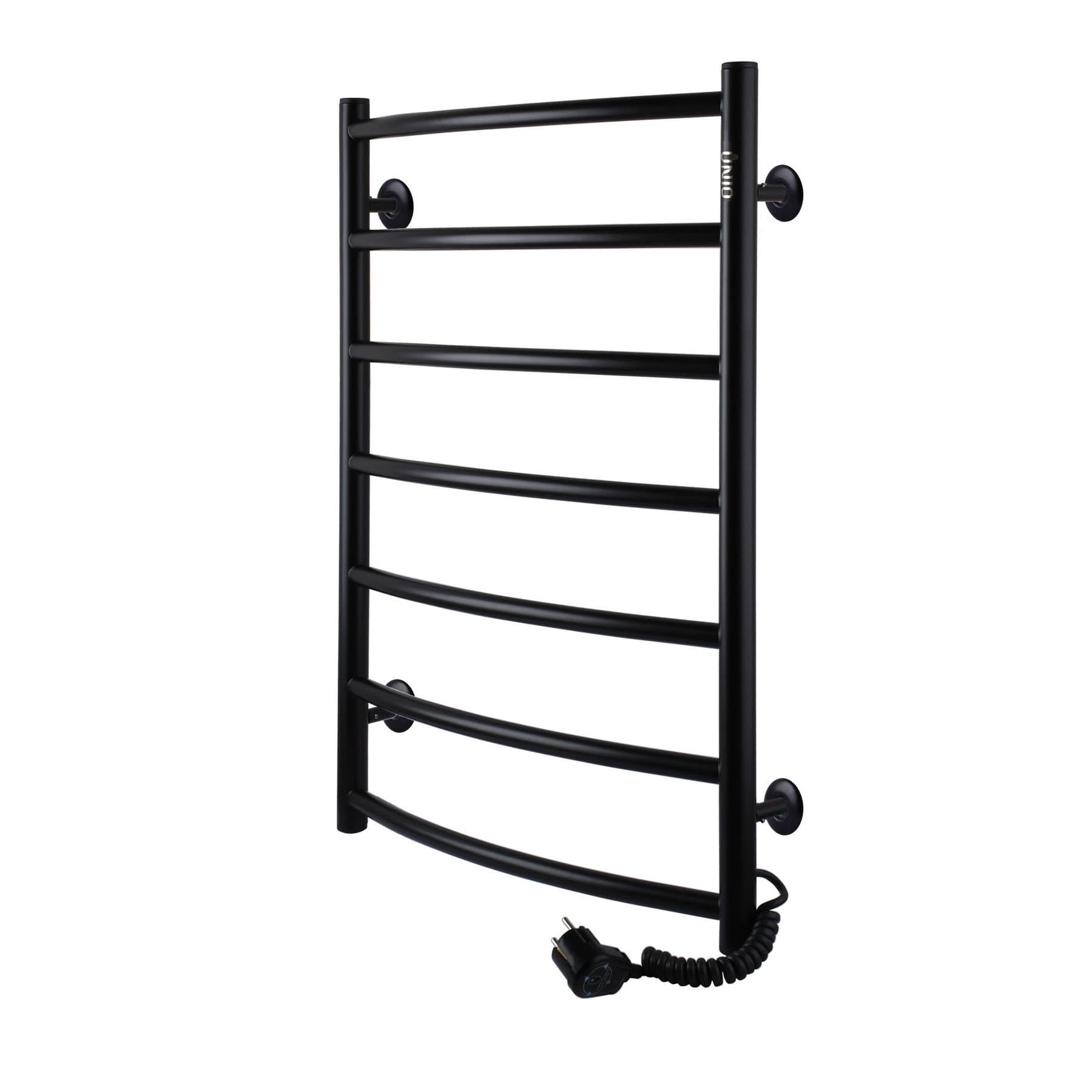 Рушникосушарка UNIO LD ER 700-500-7 BLK Драбинка Дуга електро чорна 4