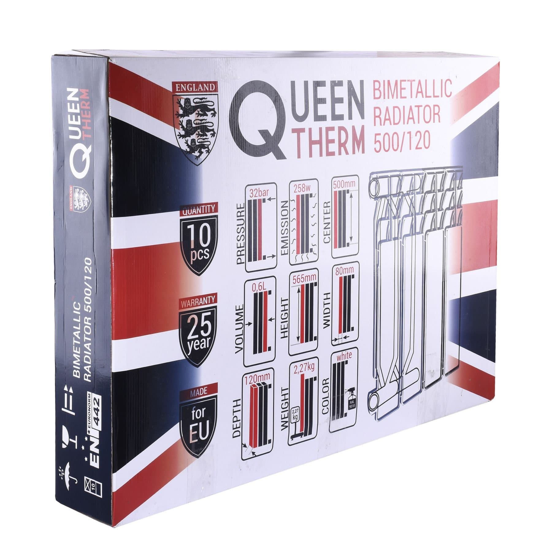 Радіатор біметалевий секційний QUEEN THERM 500/120 (кратно 10) 3