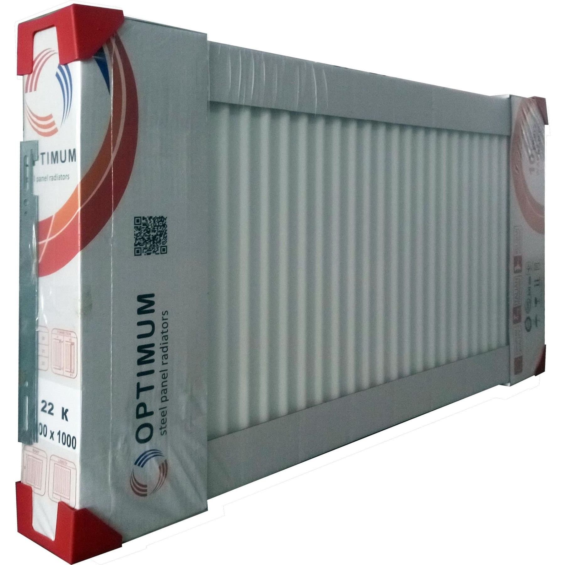 Радіатор сталевий 22/600x600 низ-справа/бок OPTIMUM (без клапана INNER) 2