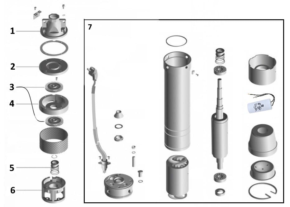 Насос свердловинний вихровий VOLKS pumpe PM  4SKm150 1.1кВт + кабель 10м 3