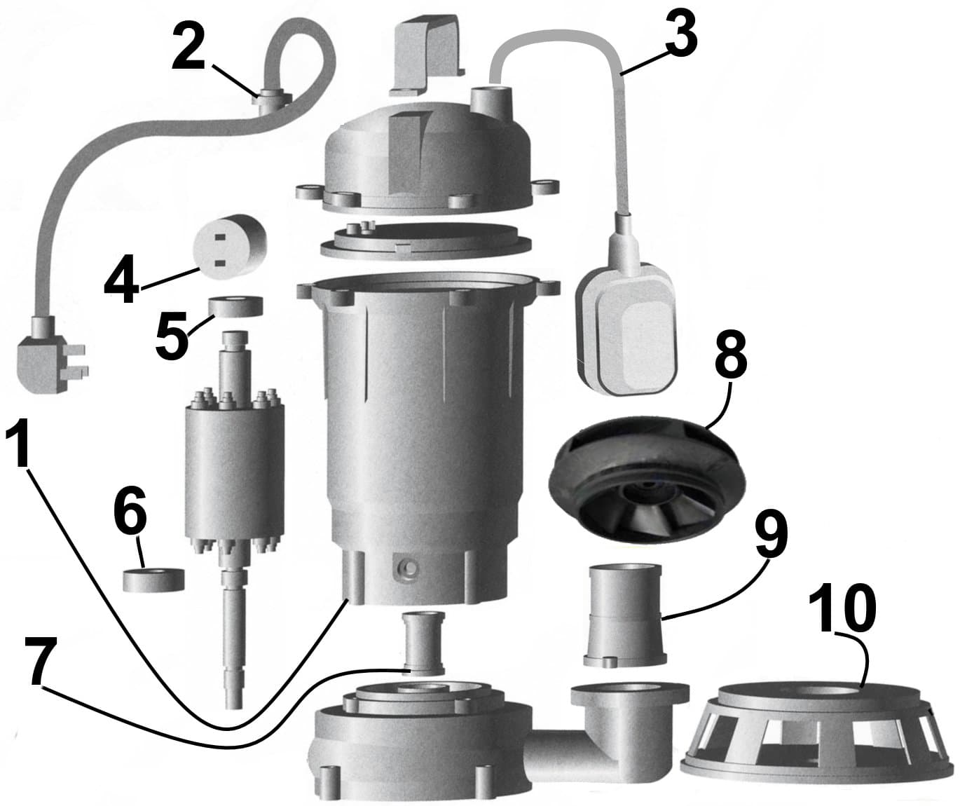 Насос дренажний VOLKS pumpe QDX1500 1,5кВт 5