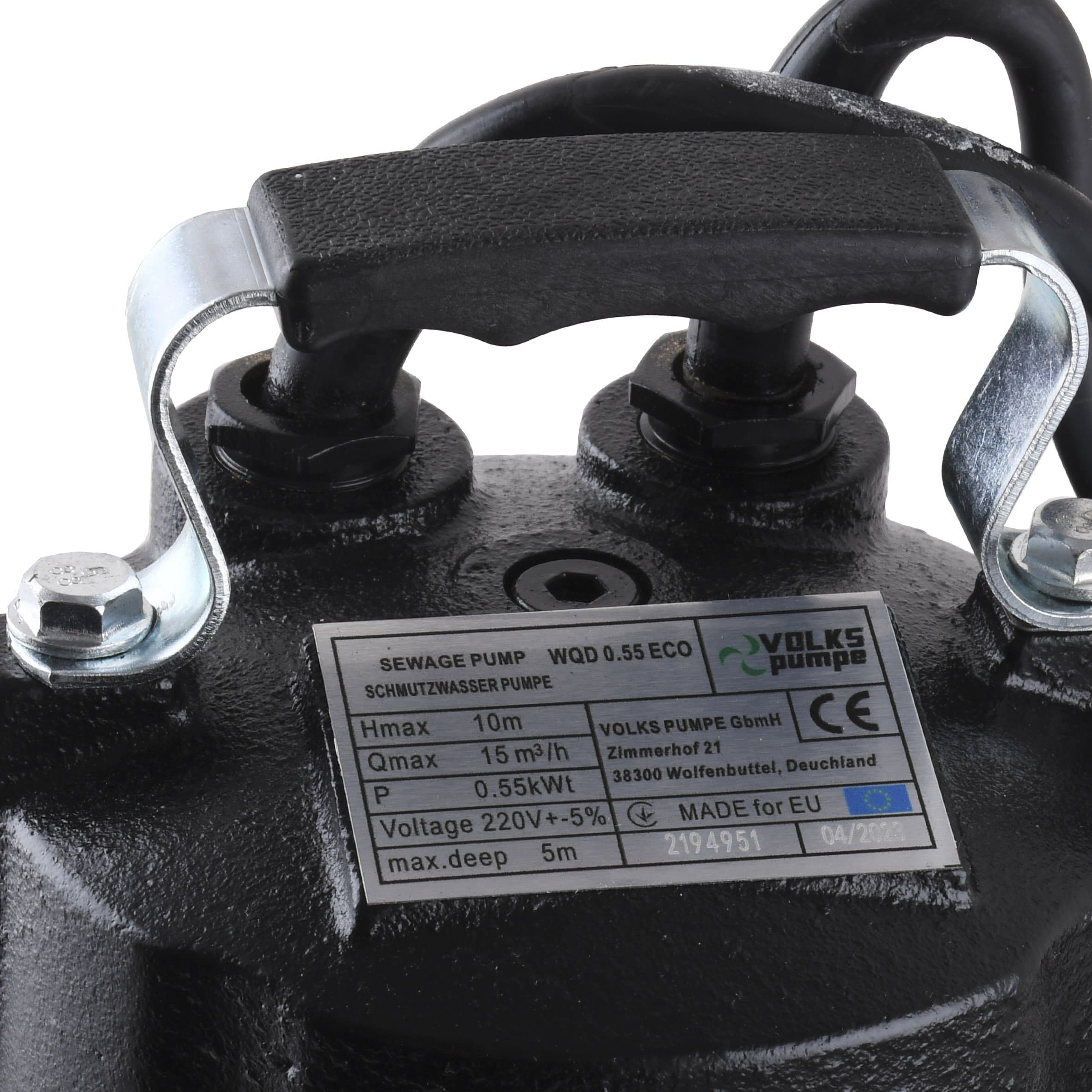 Насос фекальний  VOLKS pumpe WQD 0.55 ECO 0.55кВт 4