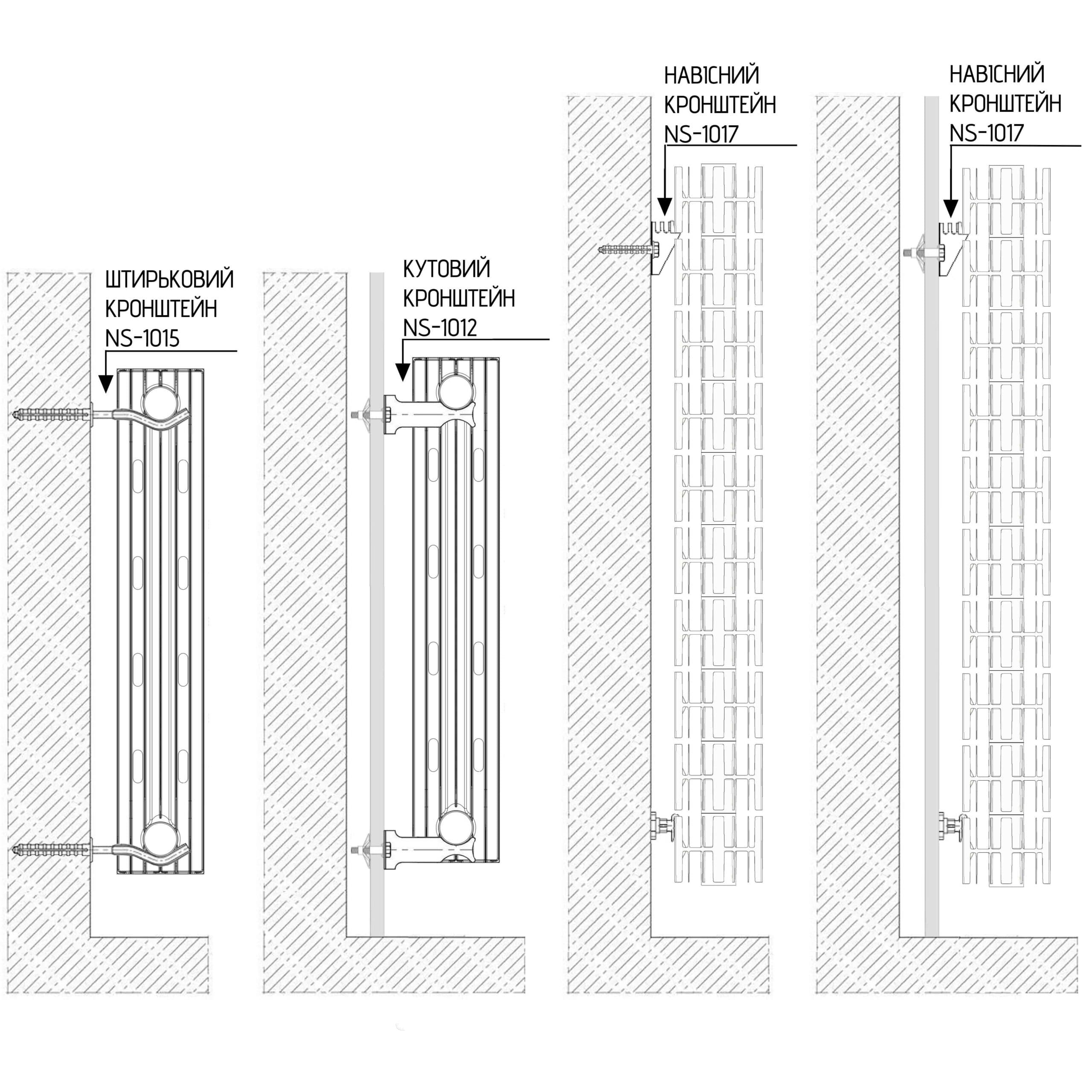Радіатор біметалевий секційний QUEEN THERM 500/100 VERTICAL/HORIZONTA (кратно 10) 2