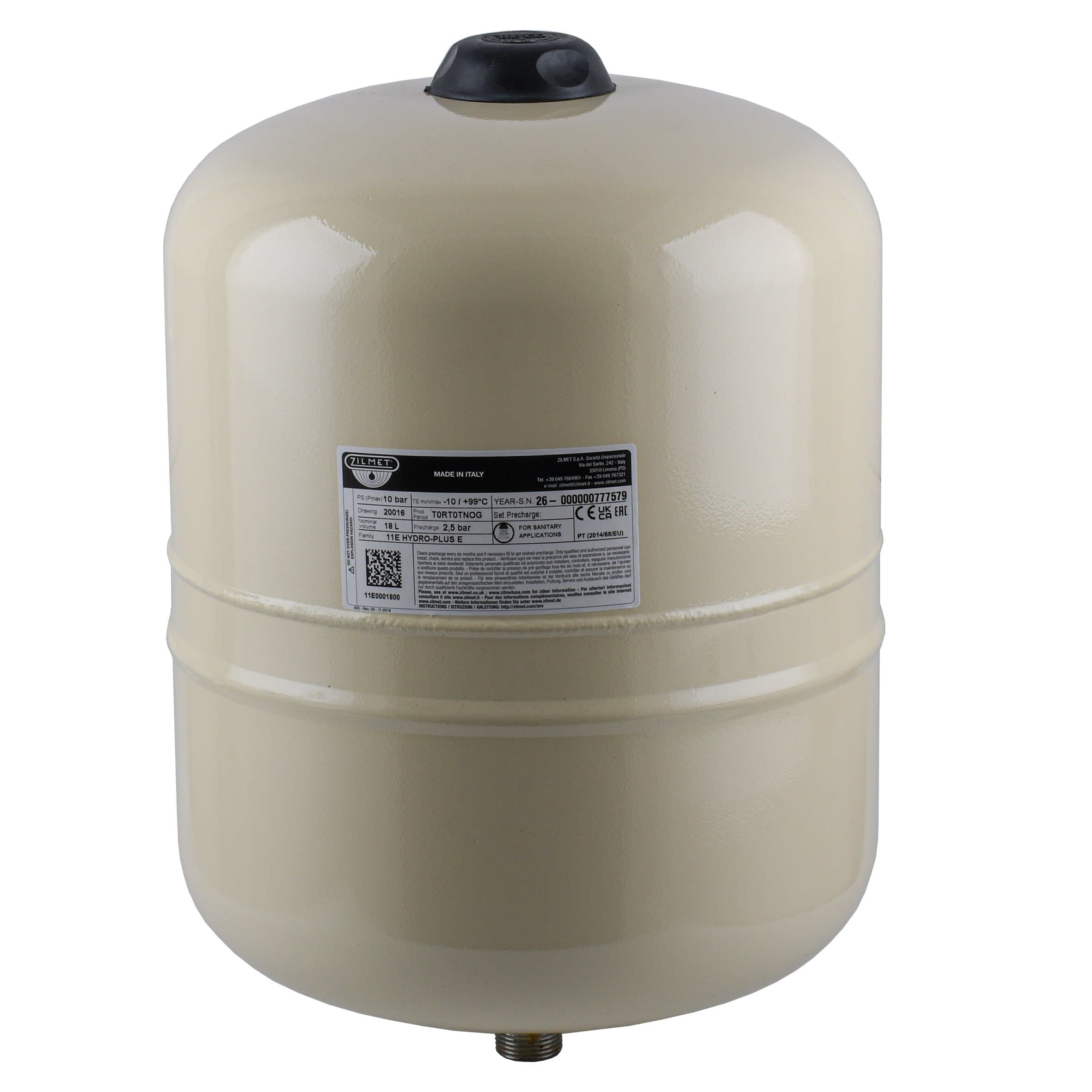 Гідроакумулятор з фіксованою мембраною HYDRO-PLUS E 18L (11E0001800)